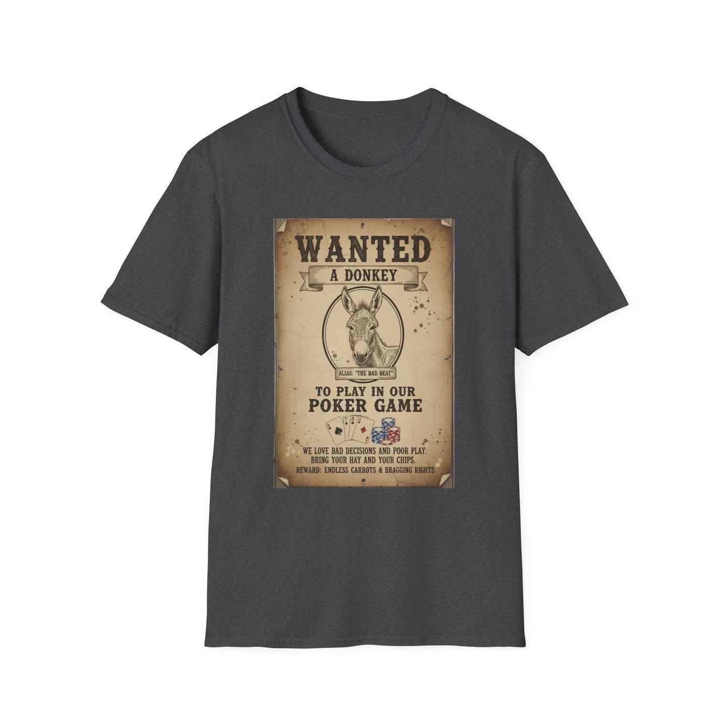Funny Poker Donkey Unisex T-Shirt