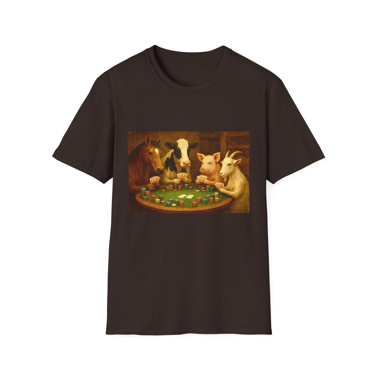 Farm Animal Playing Poker Tee