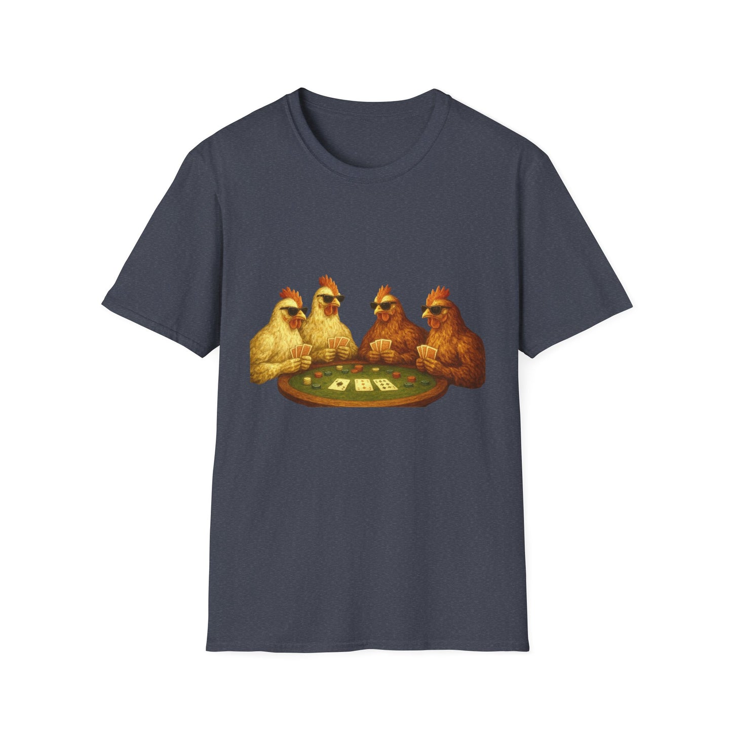 Funny Shady Chickens Poker Tee