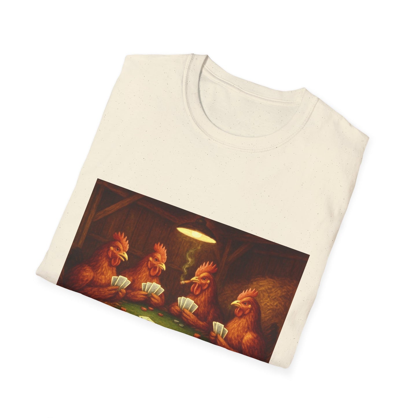 Red Chickens Playing Poker Tee