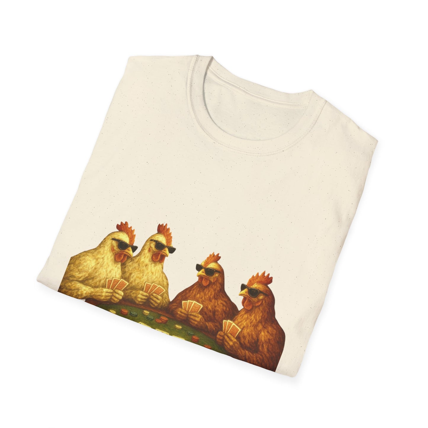Funny Shady Chickens Poker Tee