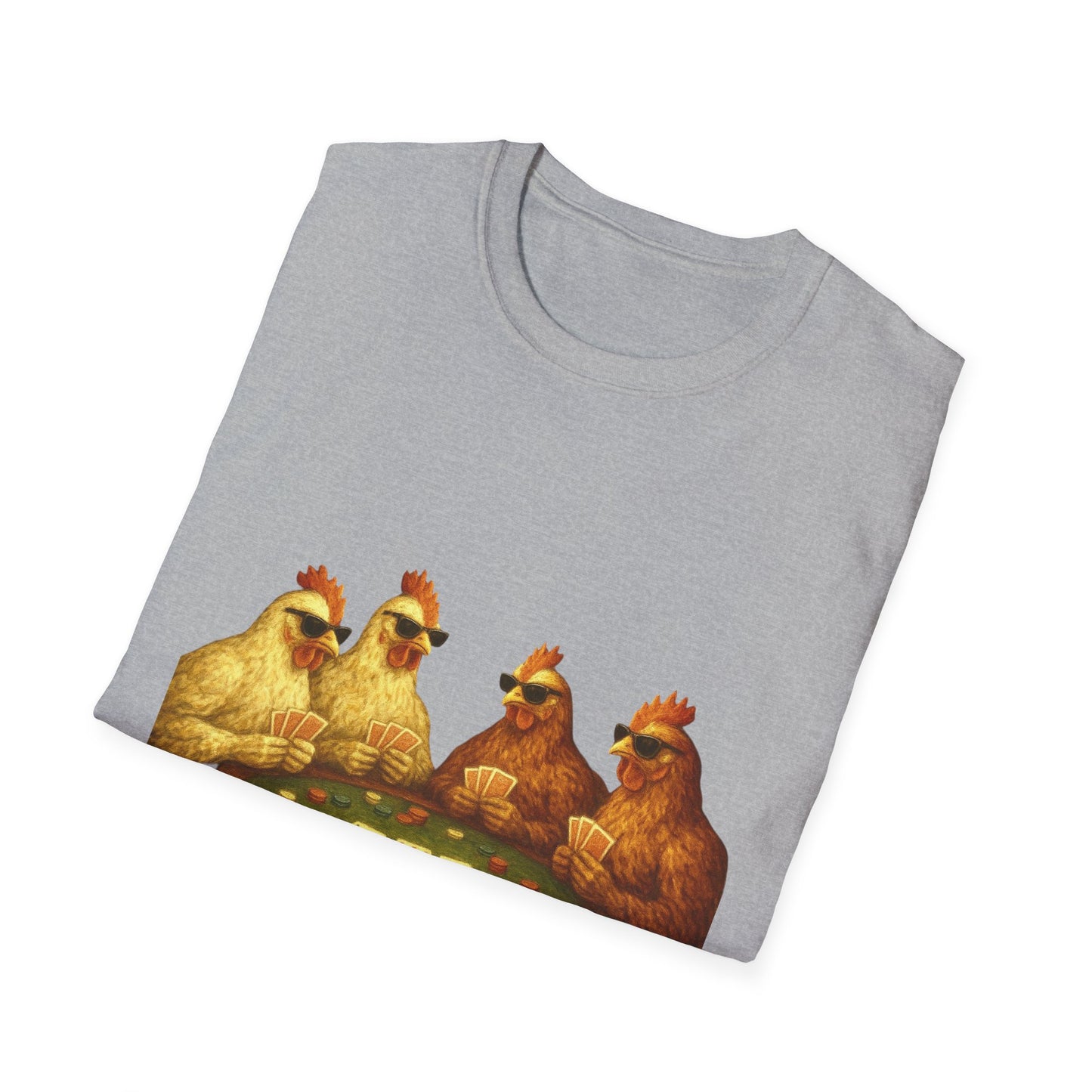 Funny Shady Chickens Poker Tee
