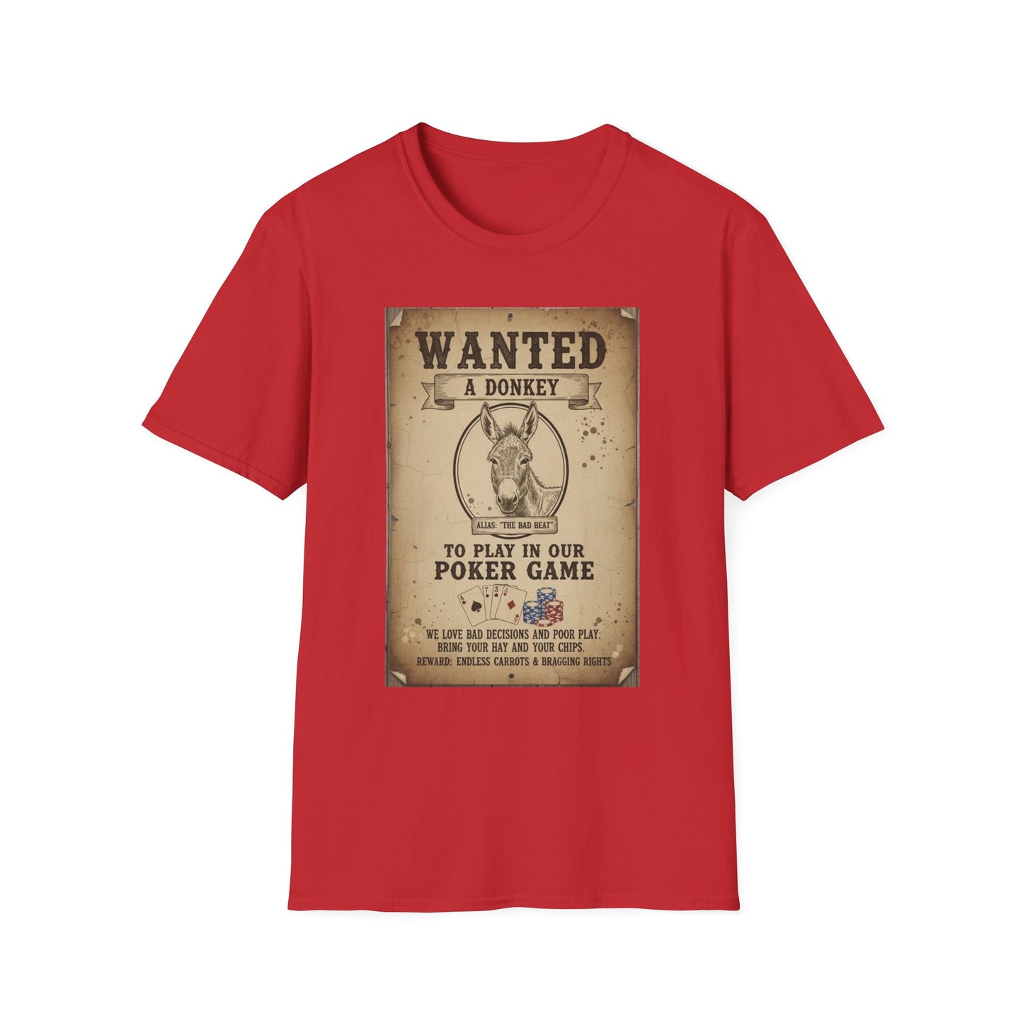 Funny Poker Donkey Unisex T-Shirt