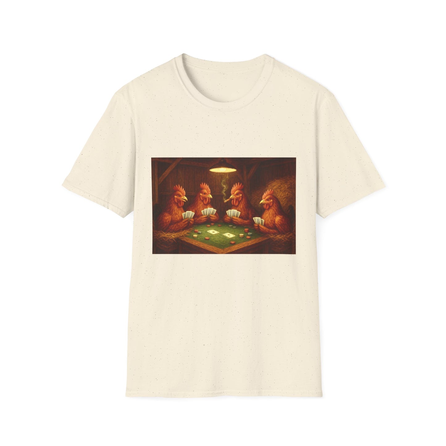 Red Chickens Playing Poker Tee