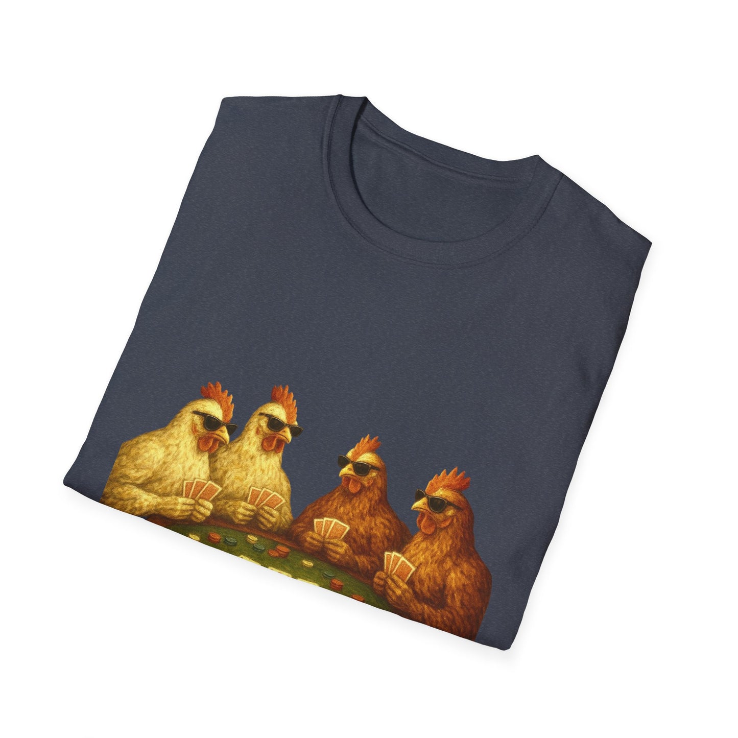 Funny Shady Chickens Poker Tee
