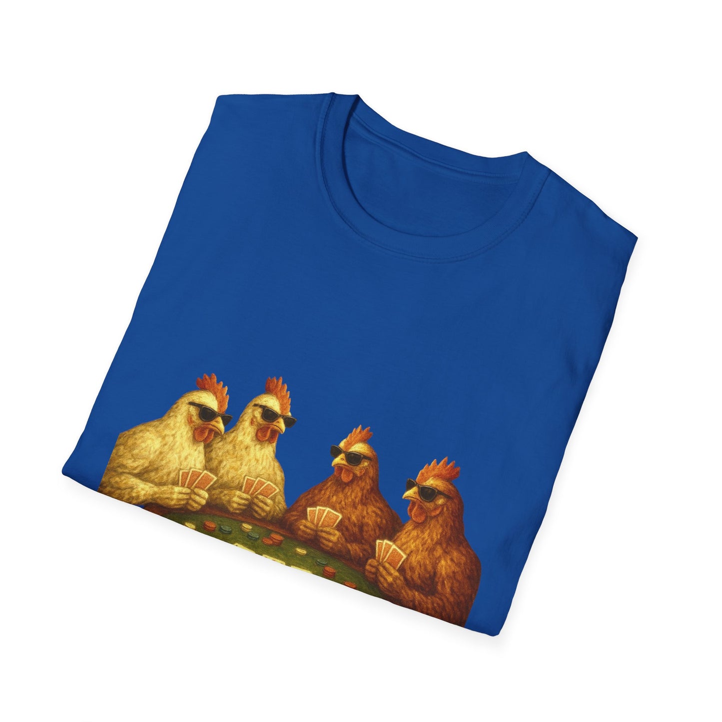 Funny Shady Chickens Poker Tee