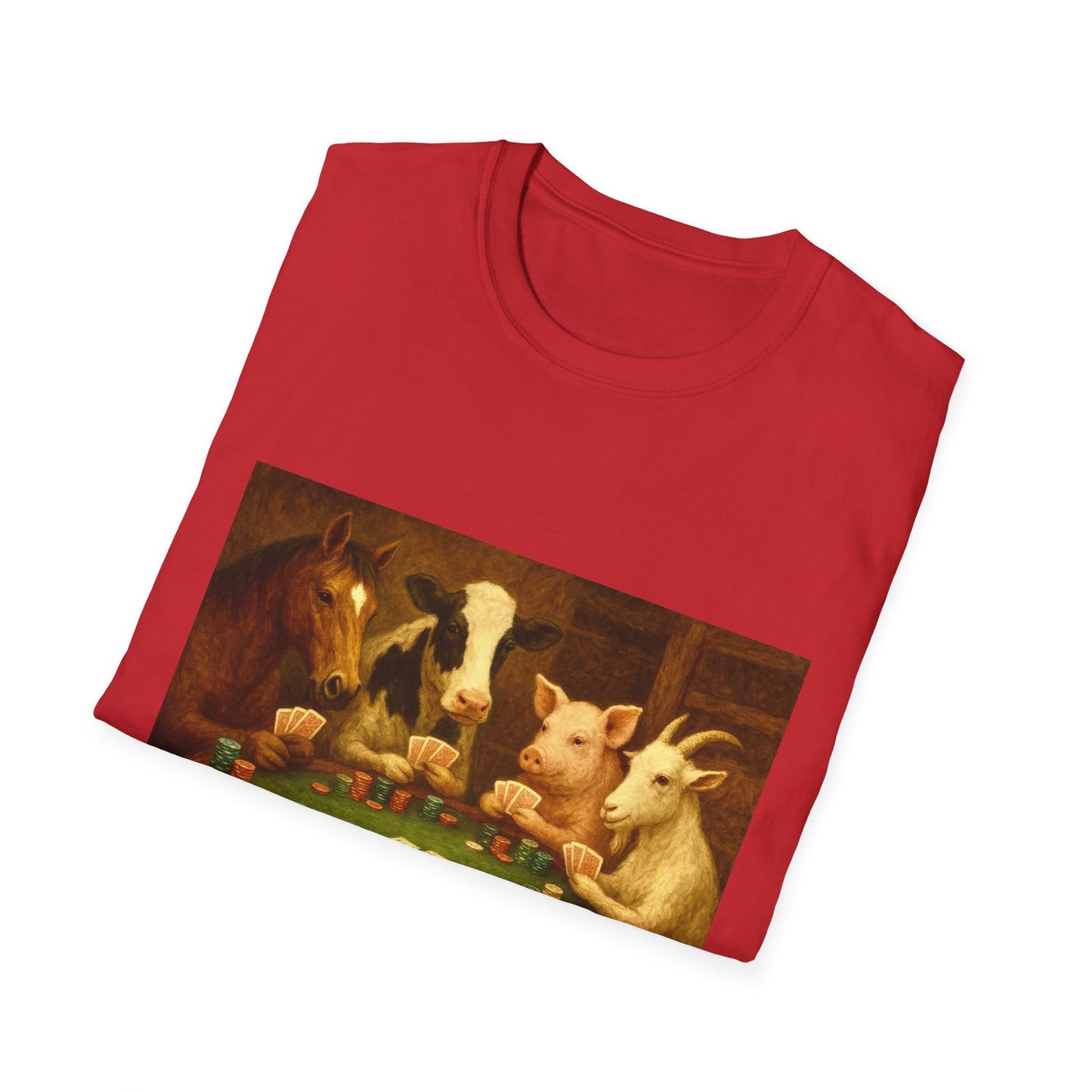 Farm Animal Playing Poker Tee