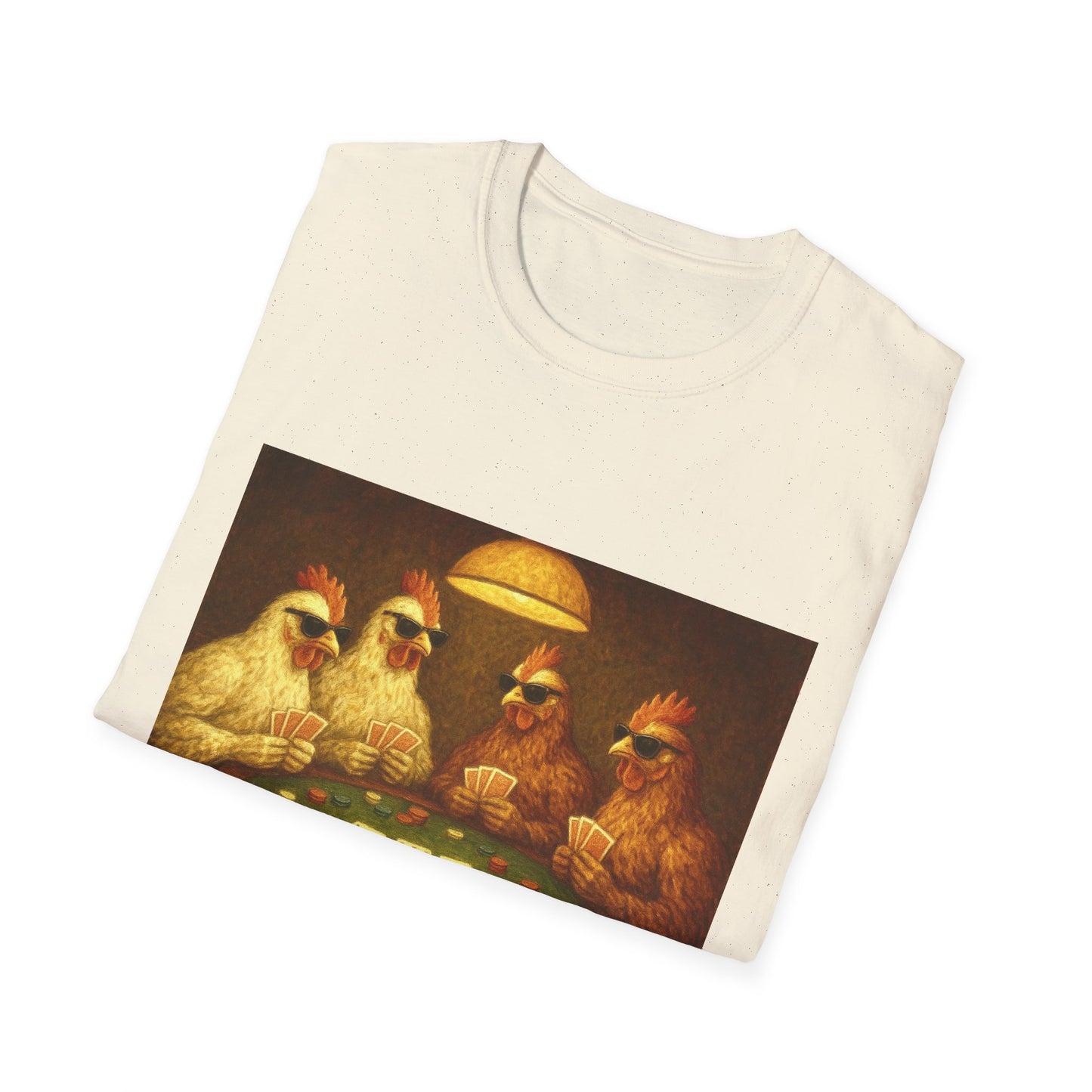 Funny Shady Chickens Poker Unisex T-Shirt