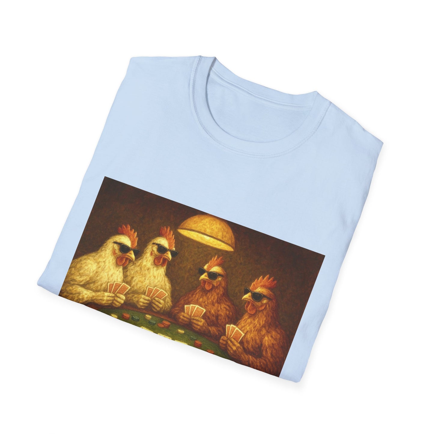 Funny Shady Chickens Poker Unisex T-Shirt