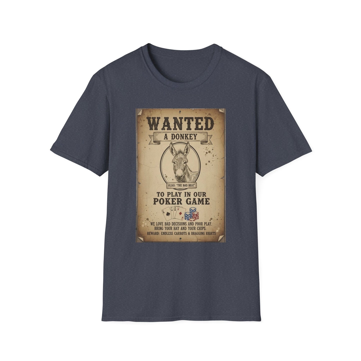 Funny Poker Donkey Unisex T-Shirt