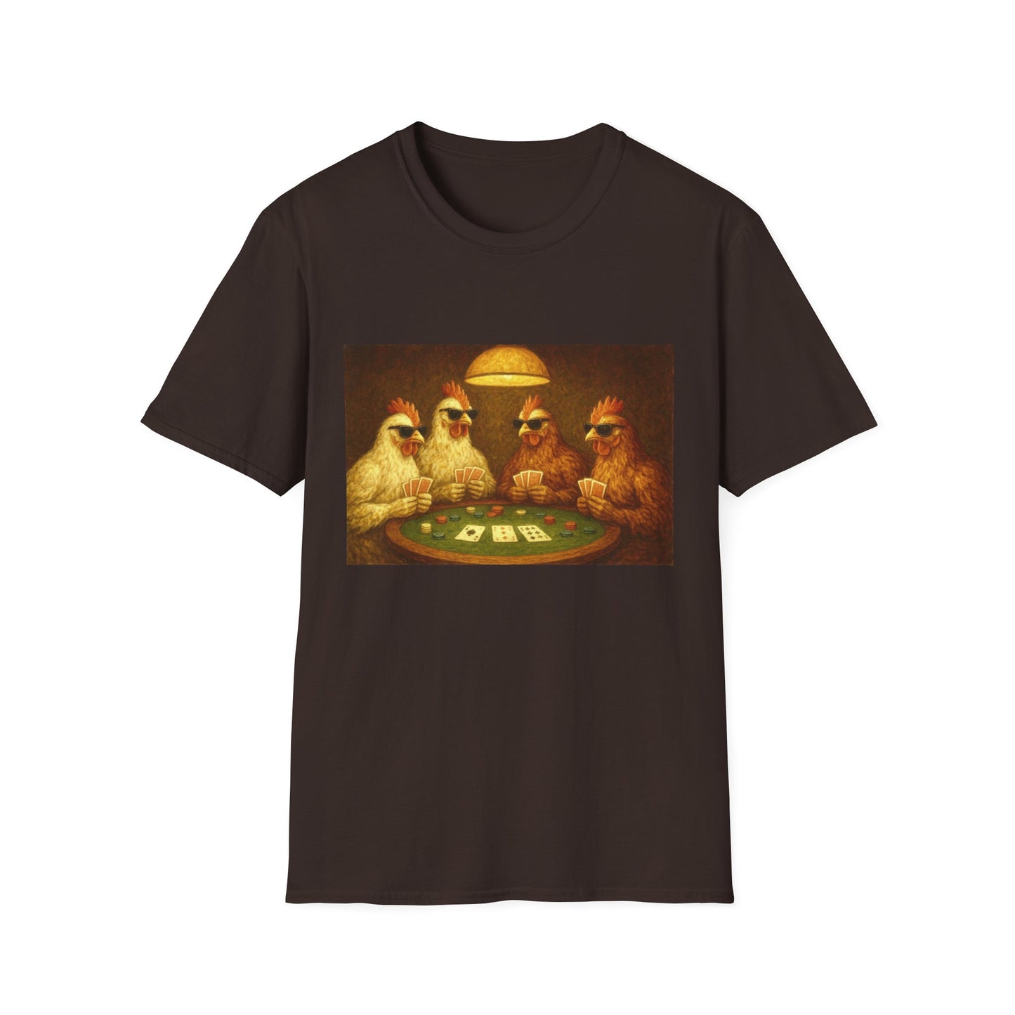 Funny Shady Chickens Poker Unisex T-Shirt