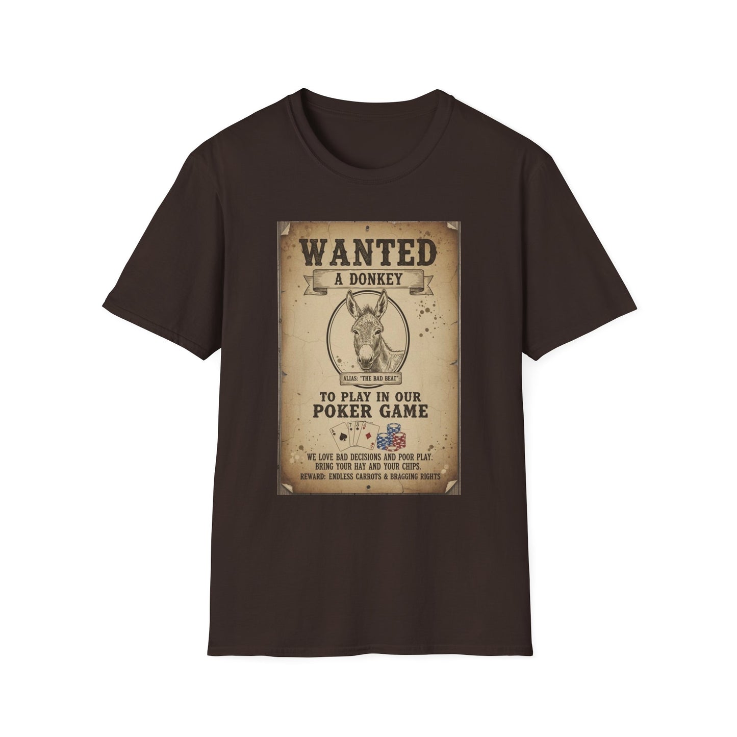Funny Poker Donkey Unisex T-Shirt