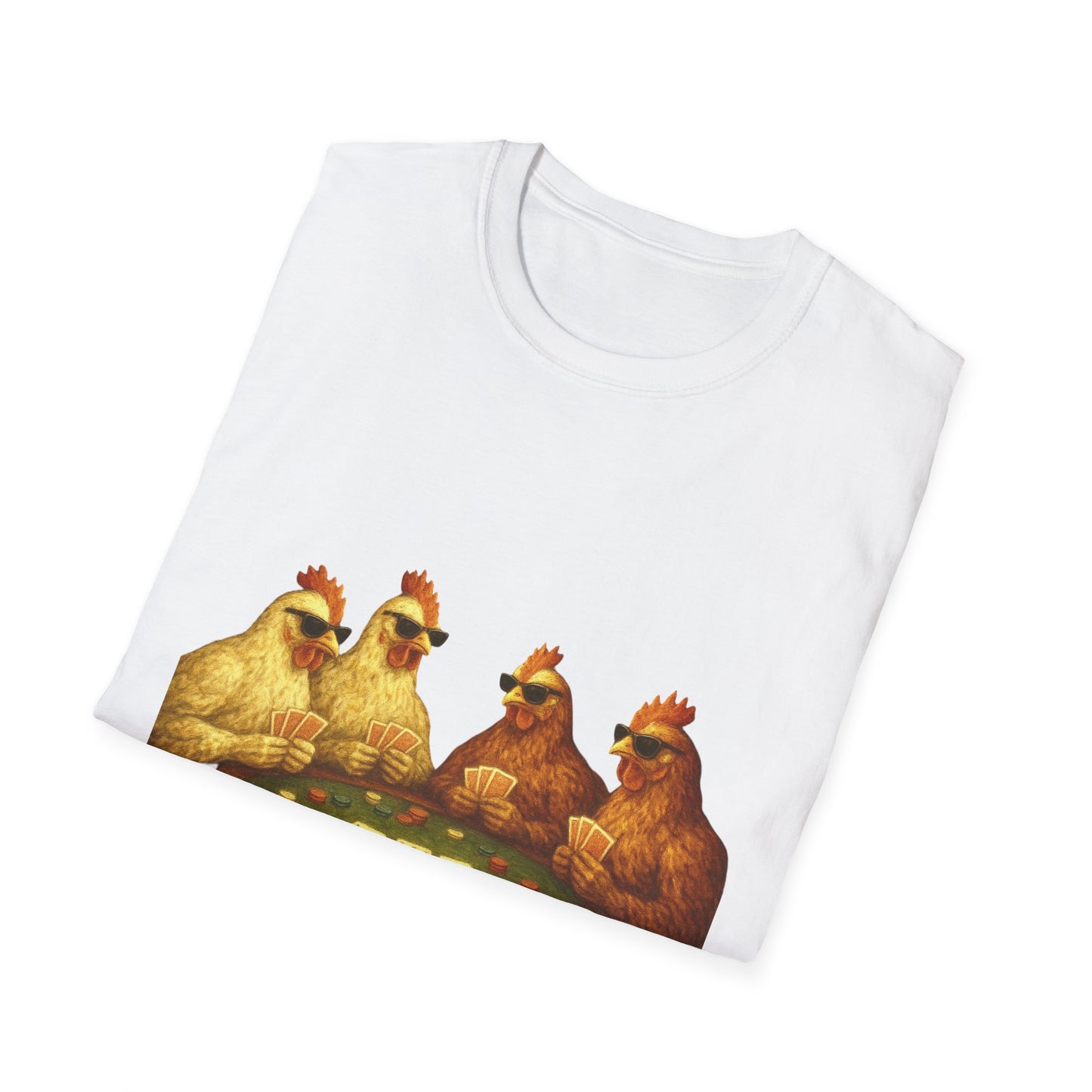 Funny Shady Chickens Poker Tee