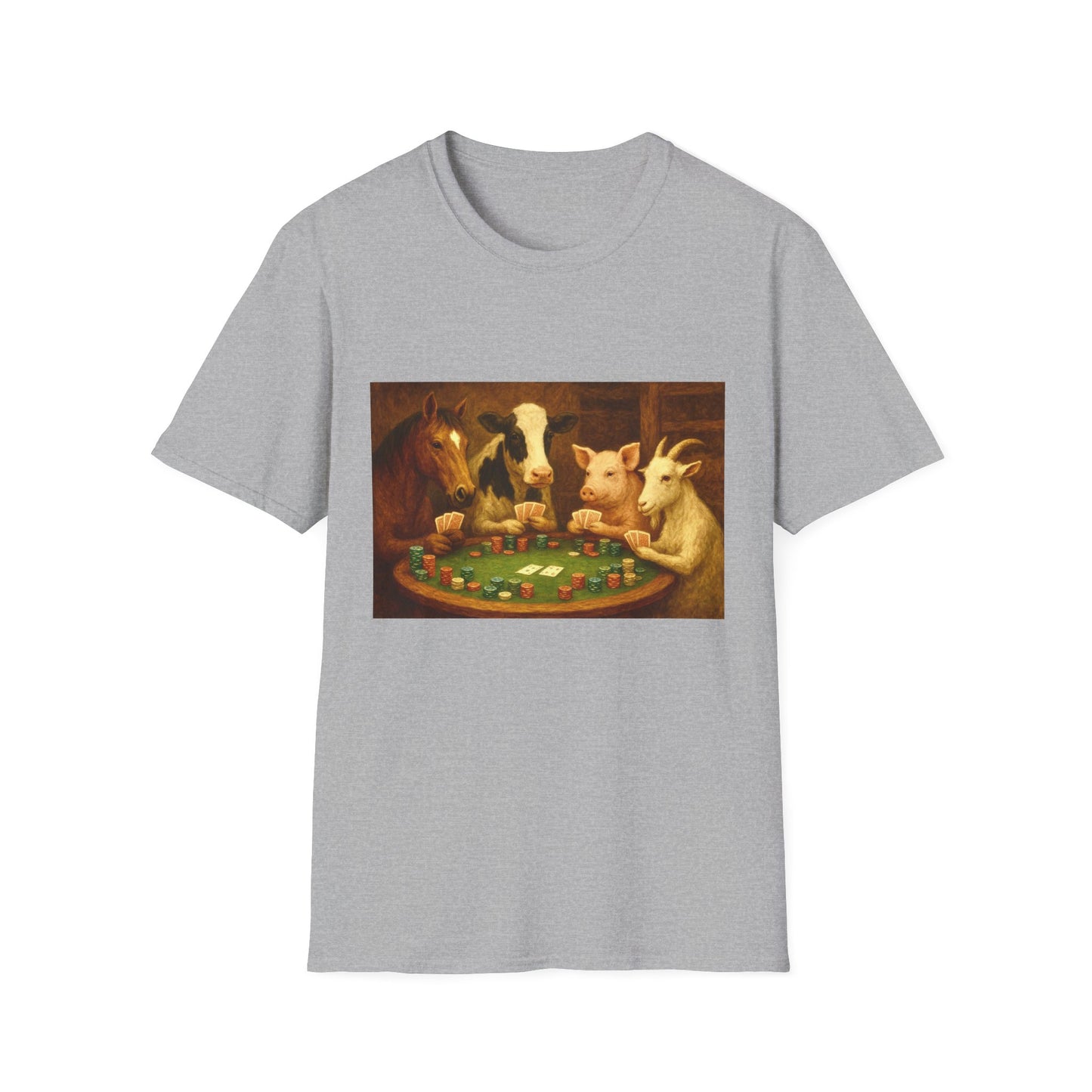 Farm Animal Playing Poker Tee
