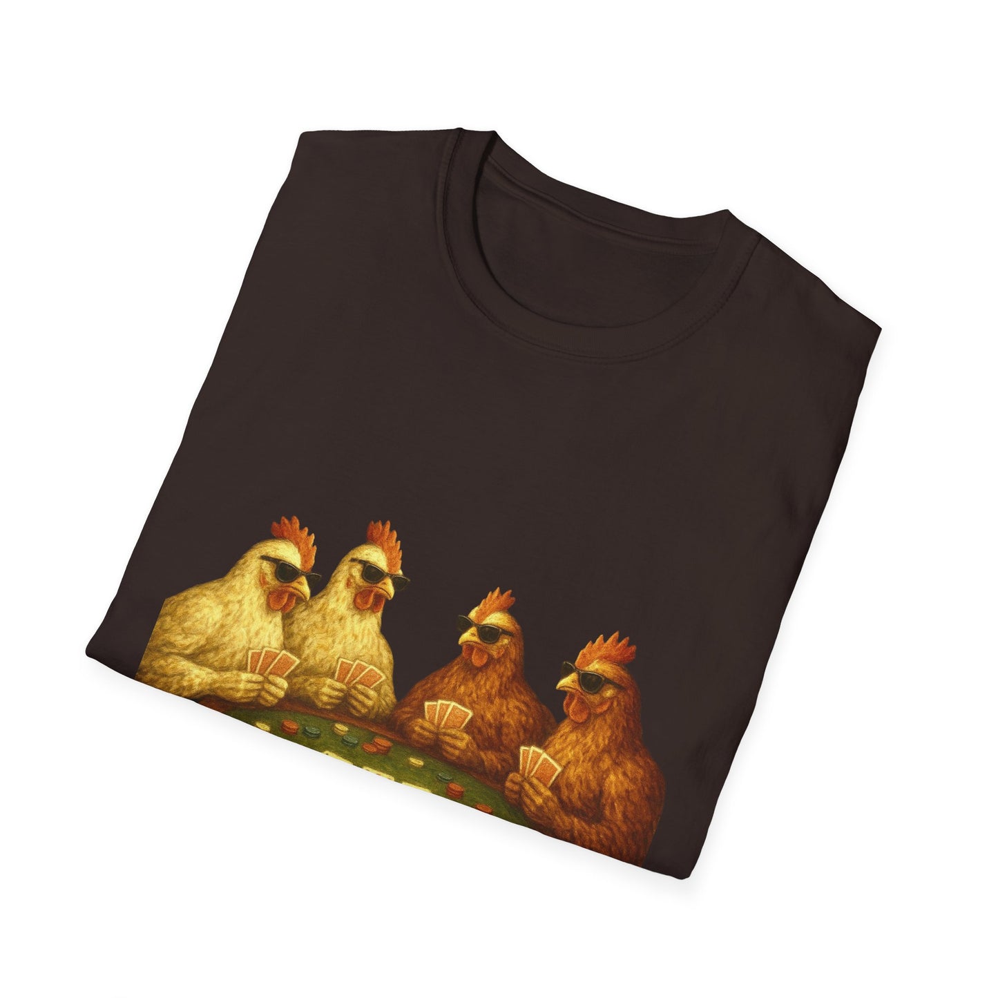 Funny Shady Chickens Poker Tee