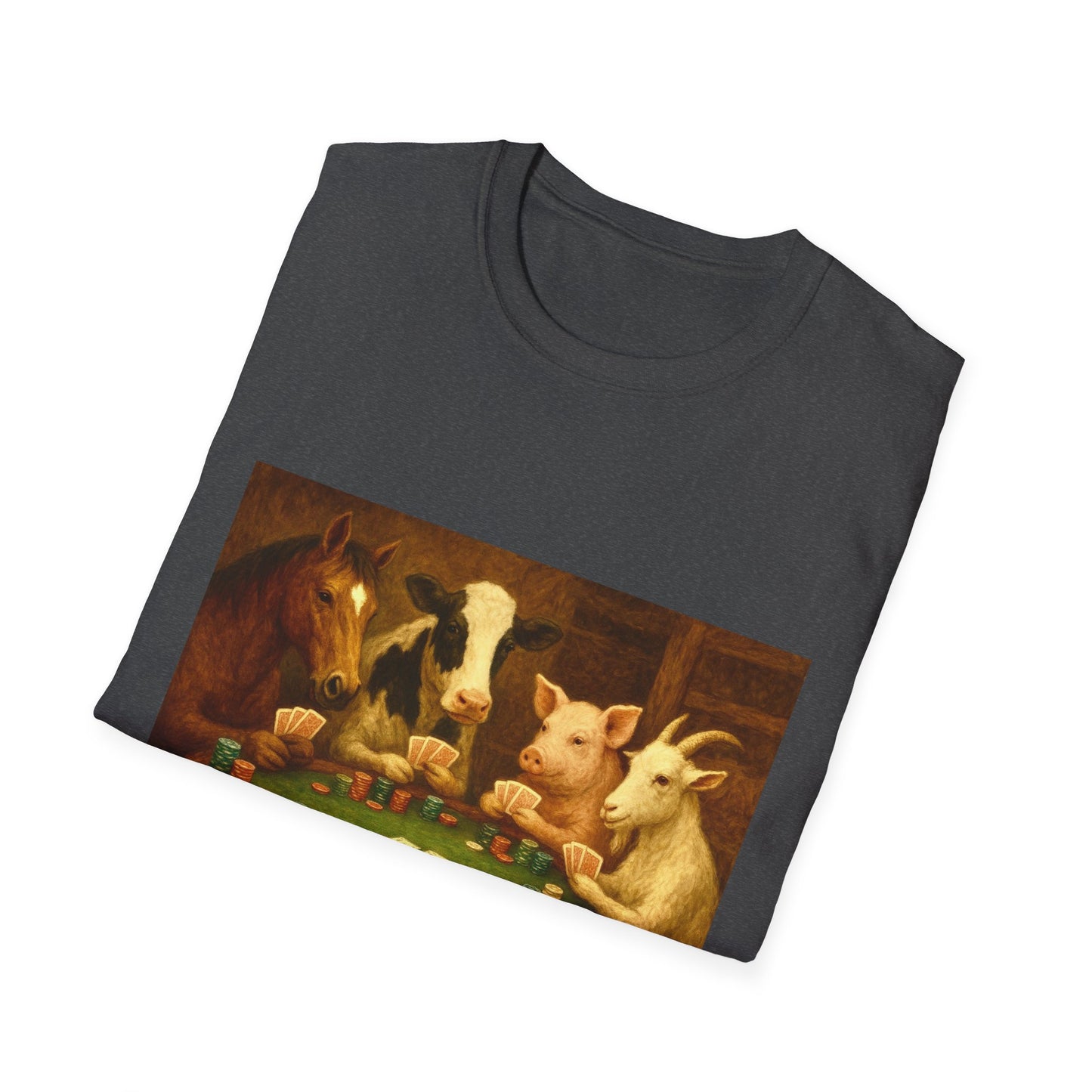 Farm Animal Playing Poker Tee