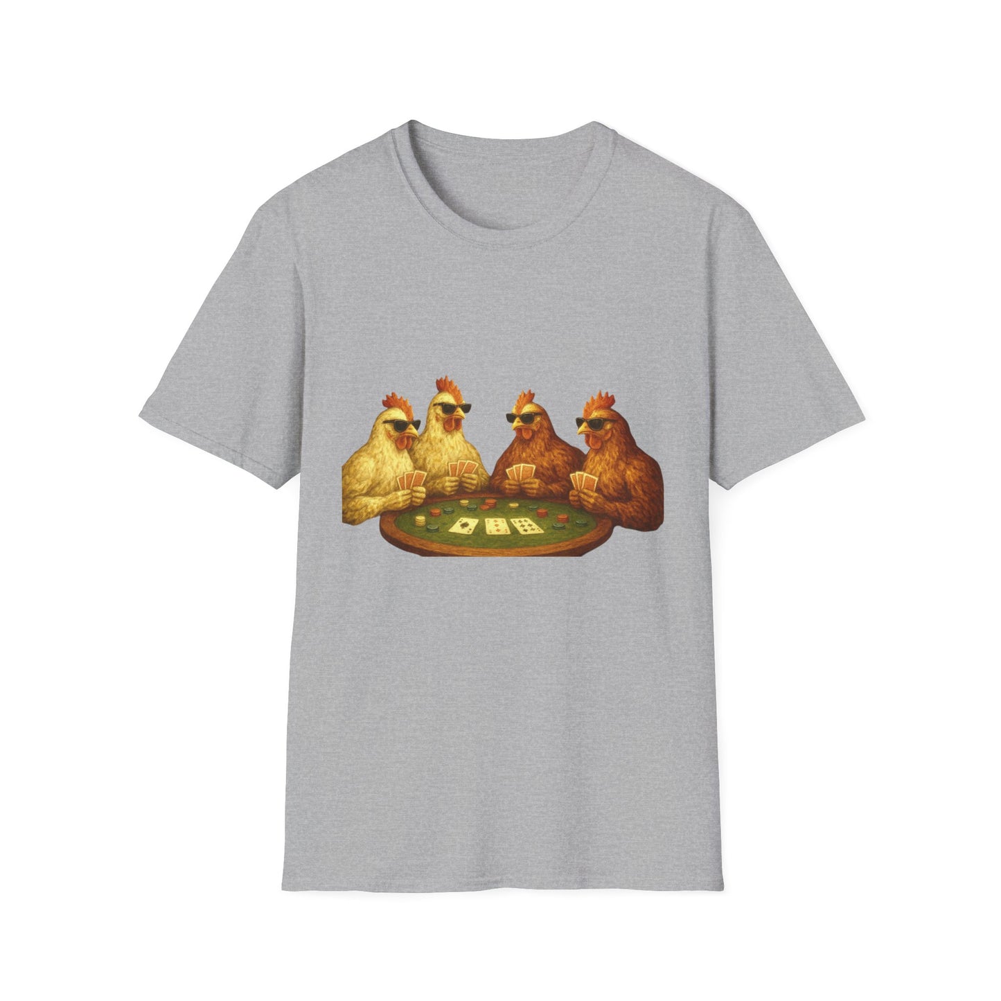 Funny Shady Chickens Poker Tee