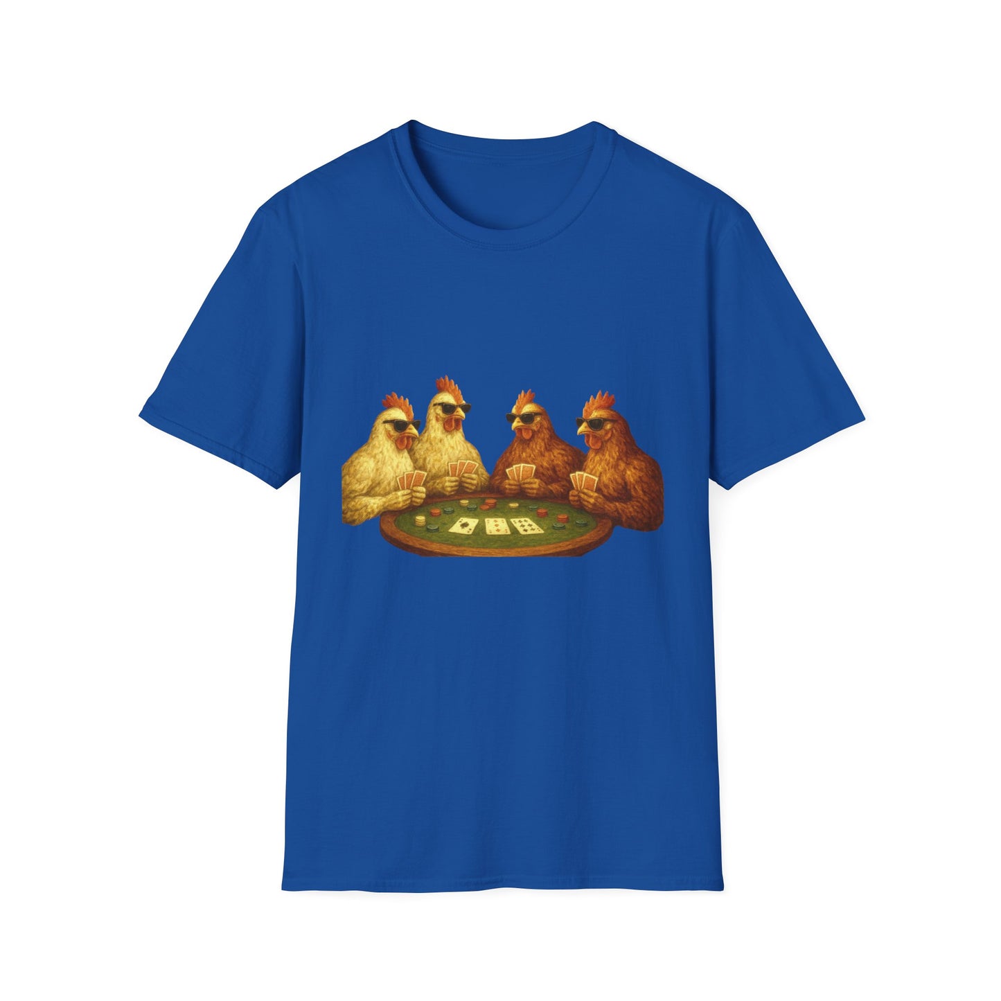 Funny Shady Chickens Poker Tee