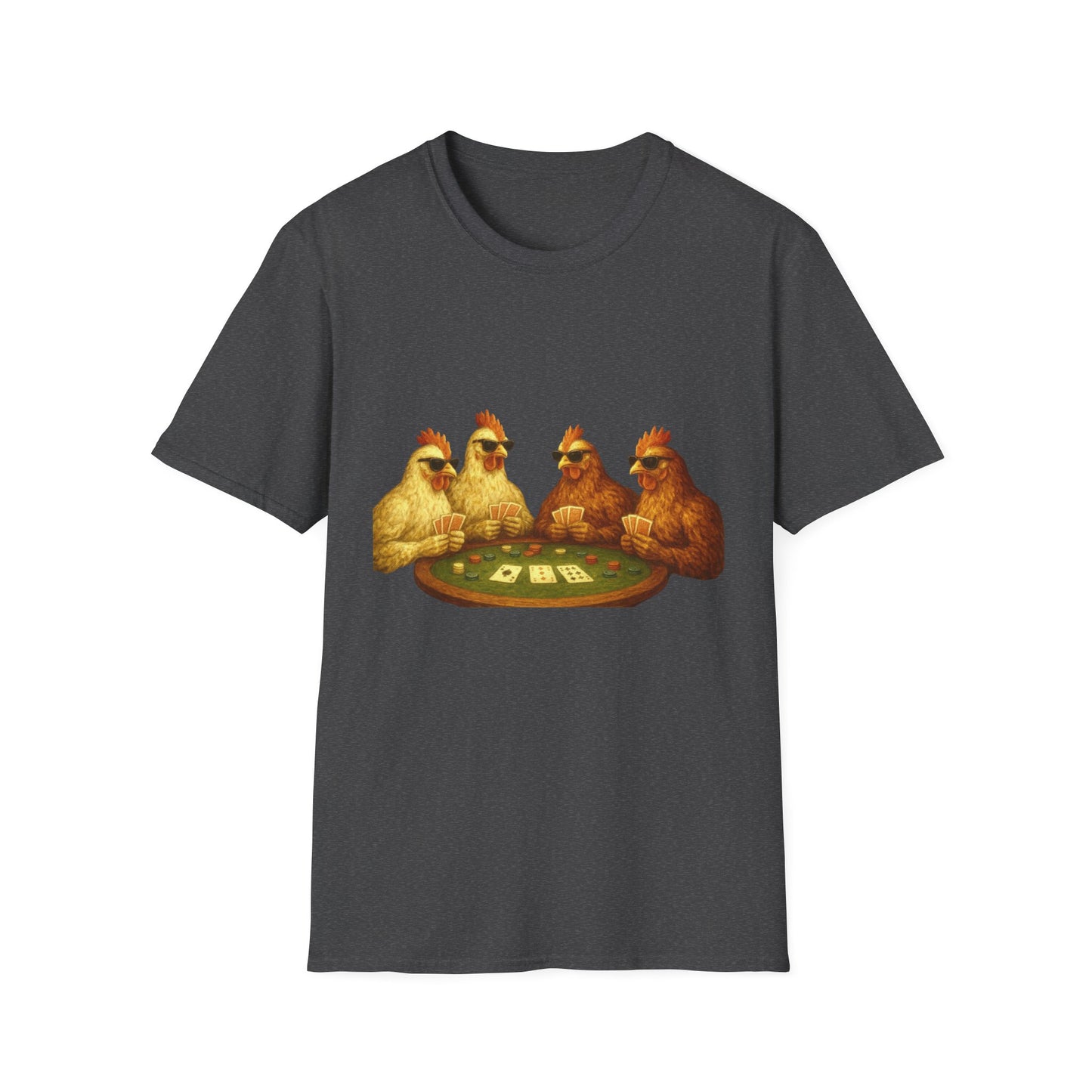 Funny Shady Chickens Poker Tee