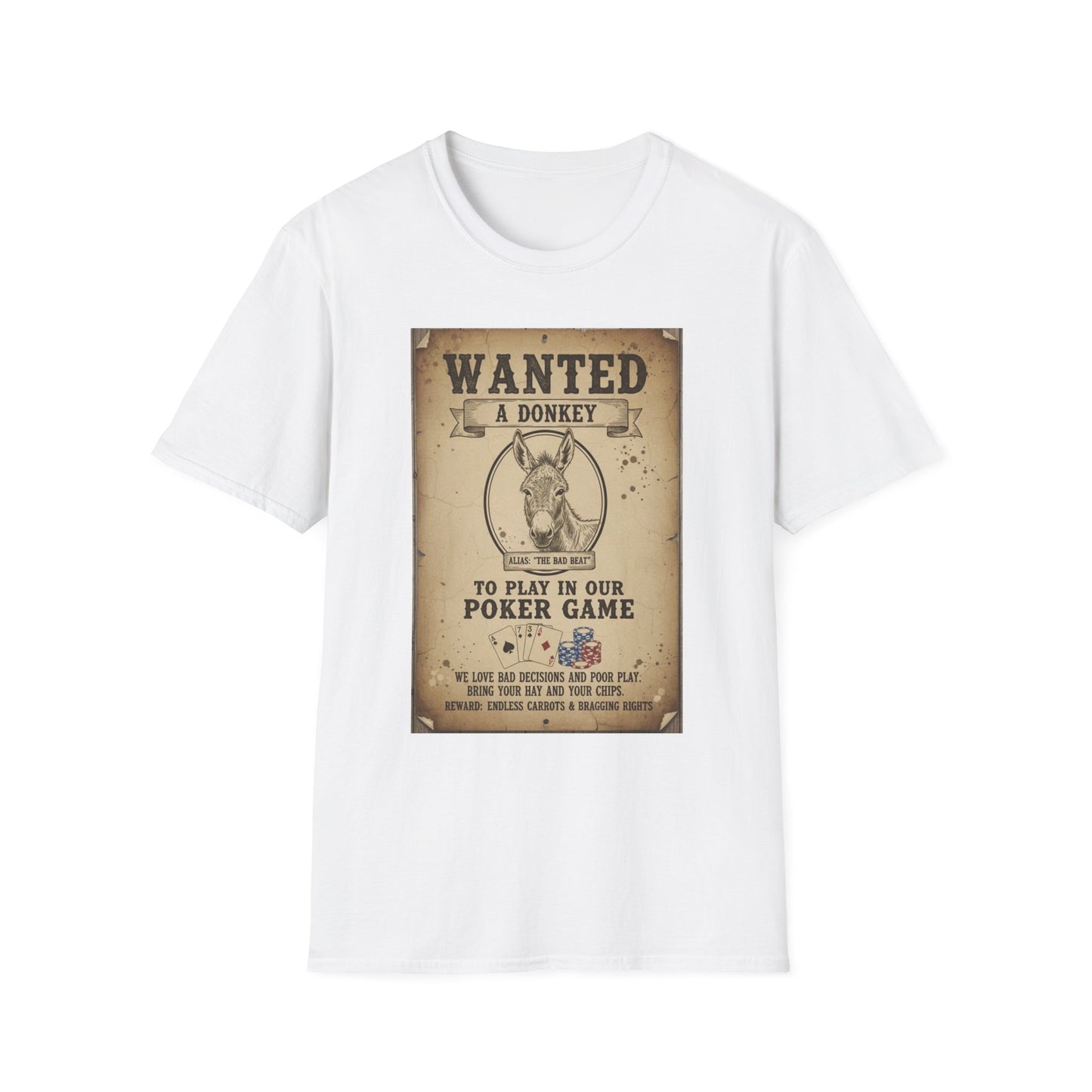 Funny Poker Donkey Unisex T-Shirt
