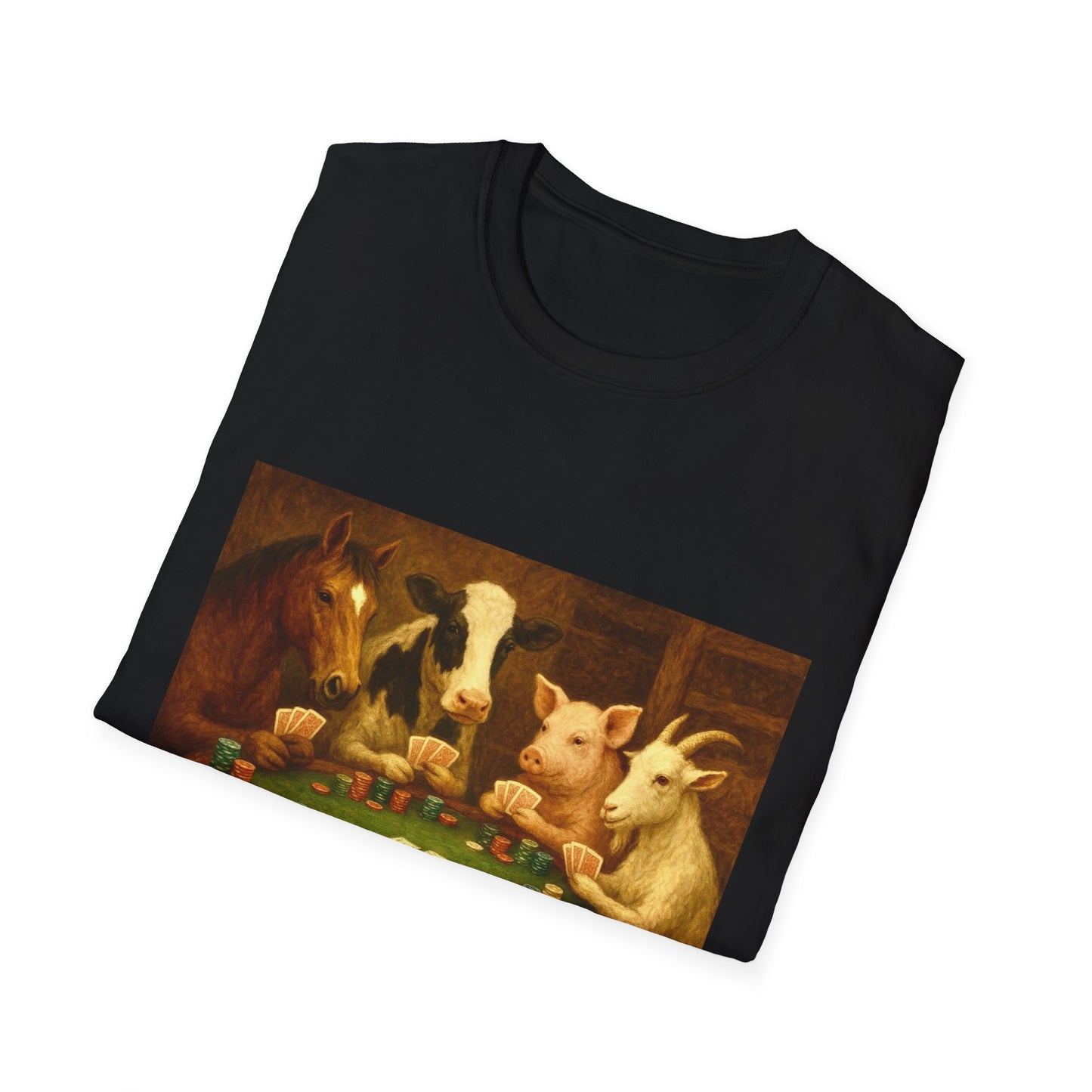 Farm Animal Playing Poker Tee