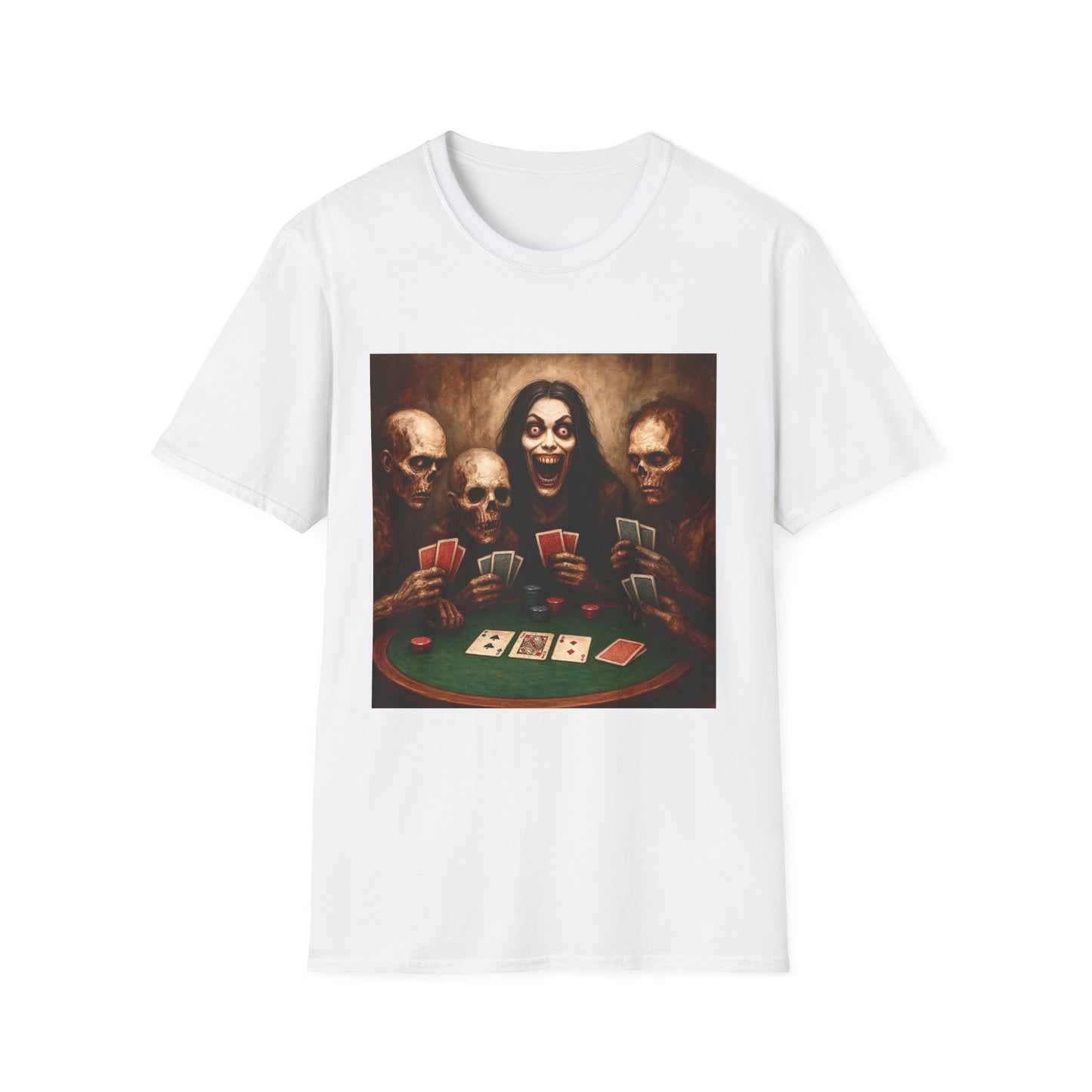 Zombie T-Shirt - Graveyard Zombies Playing Poker