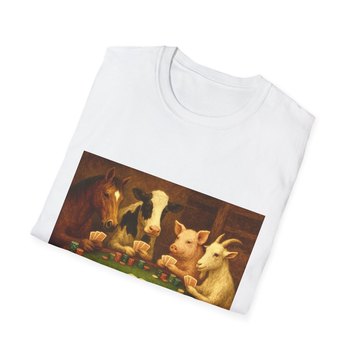 Farm Animal Playing Poker Tee