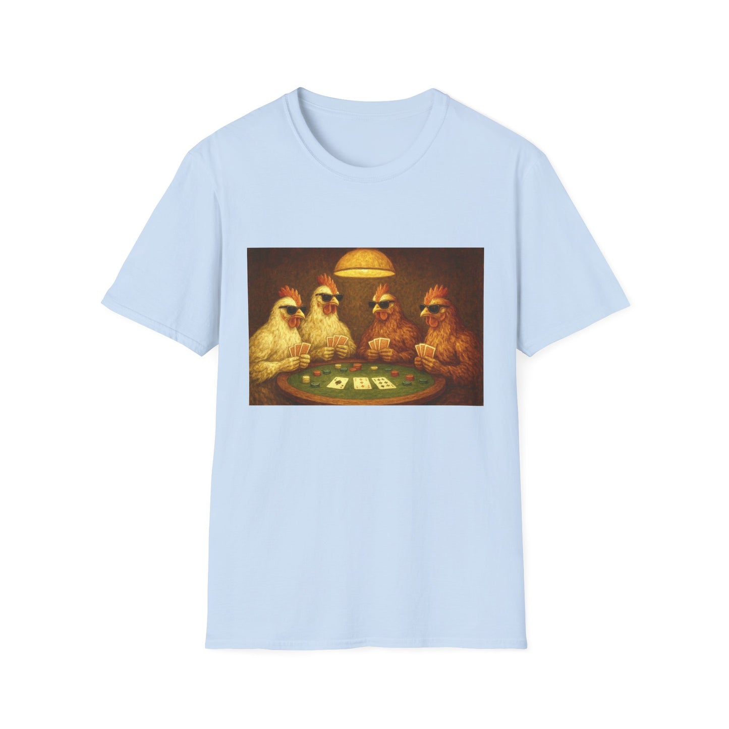 Funny Shady Chickens Poker Unisex T-Shirt