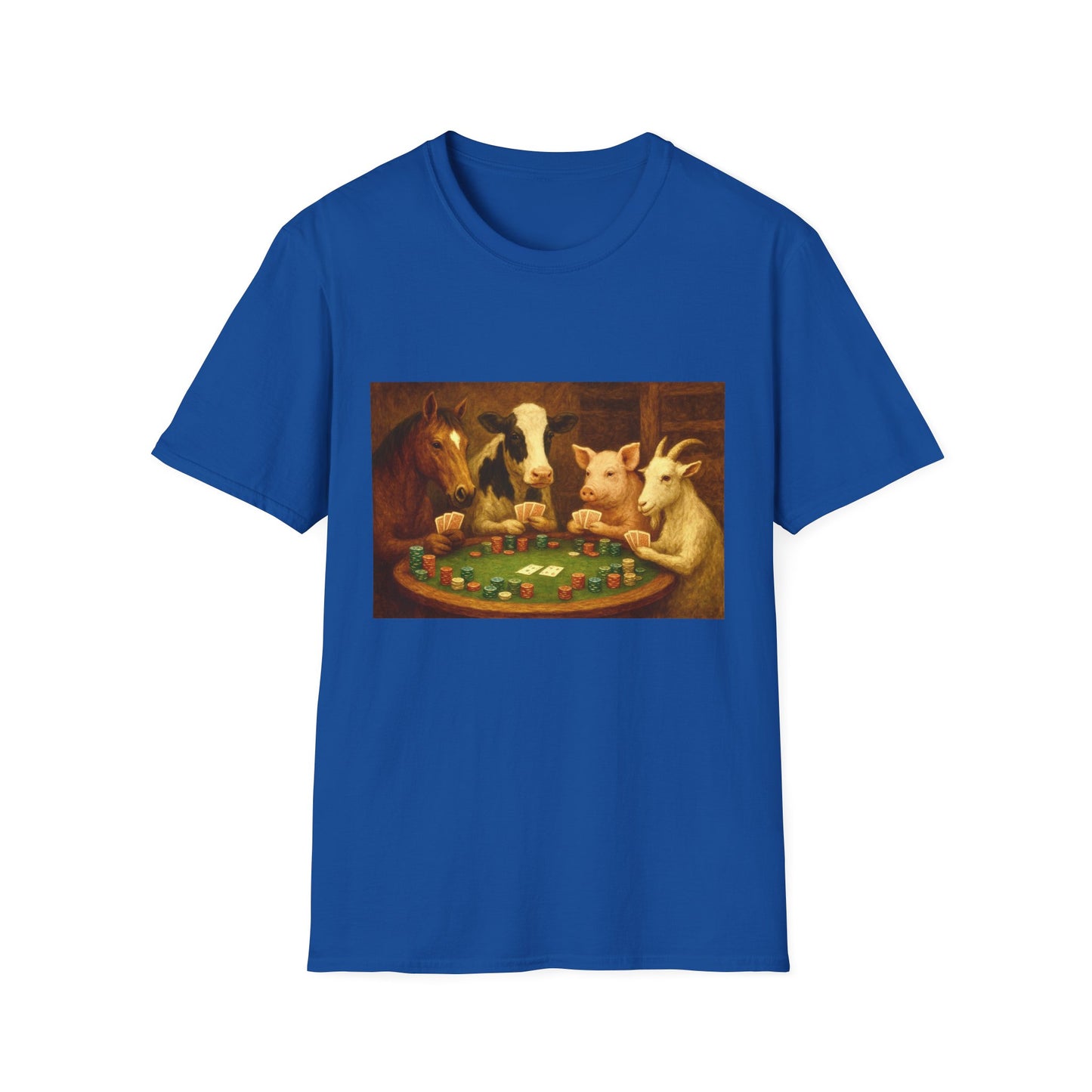Farm Animal Playing Poker Tee
