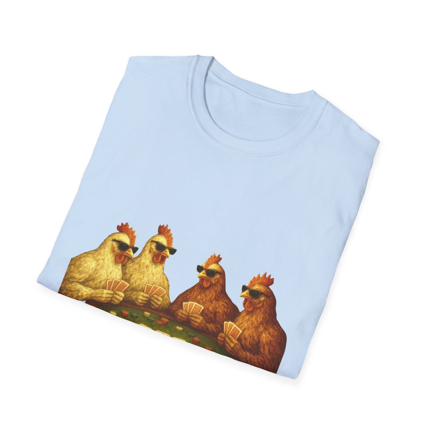 Funny Shady Chickens Poker Tee