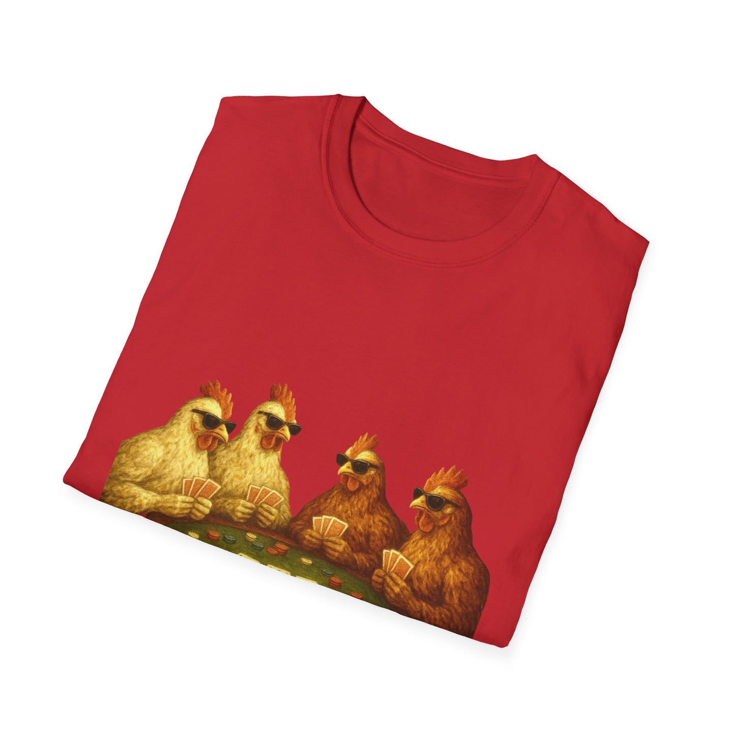 Funny Shady Chickens Poker Tee