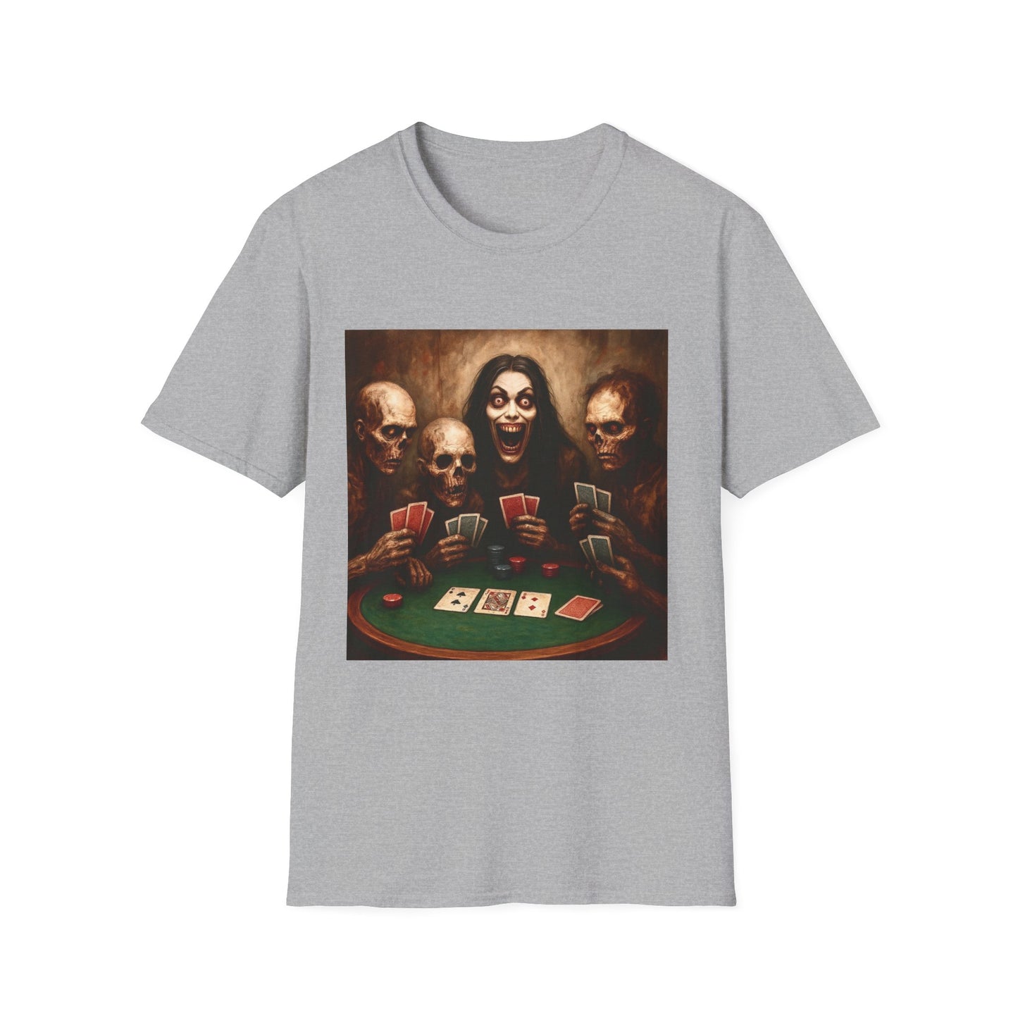 Zombie T-Shirt - Graveyard Zombies Playing Poker