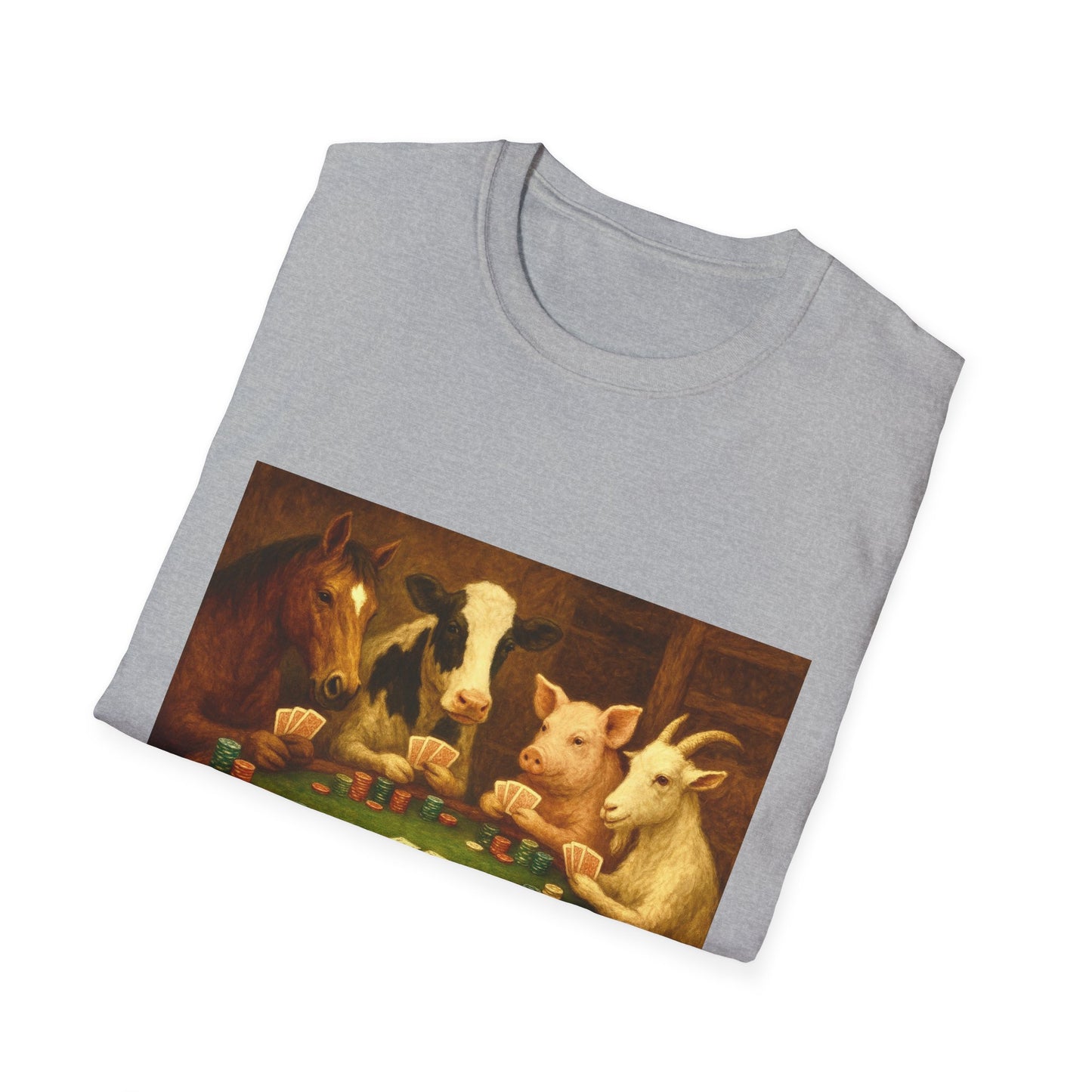Farm Animal Playing Poker Tee