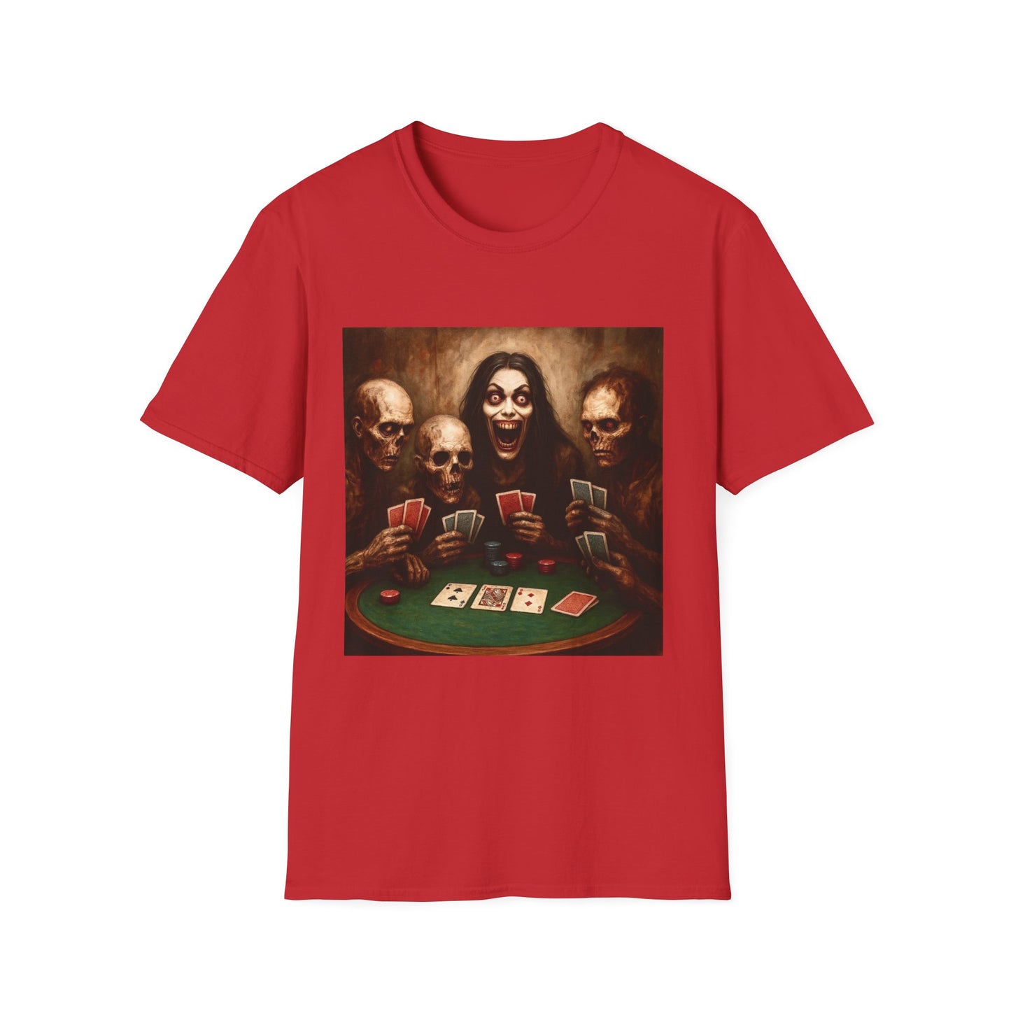 Zombie T-Shirt - Graveyard Zombies Playing Poker