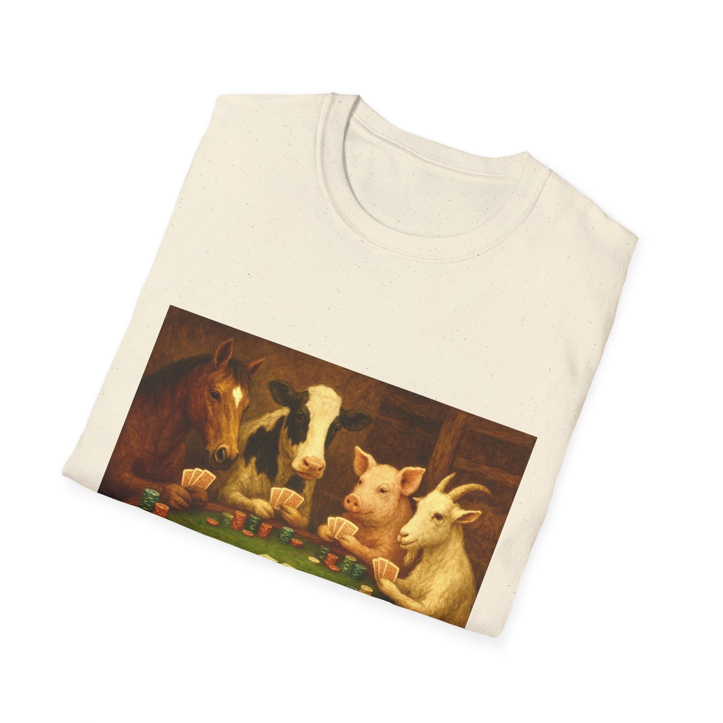 Farm Animal Playing Poker Tee