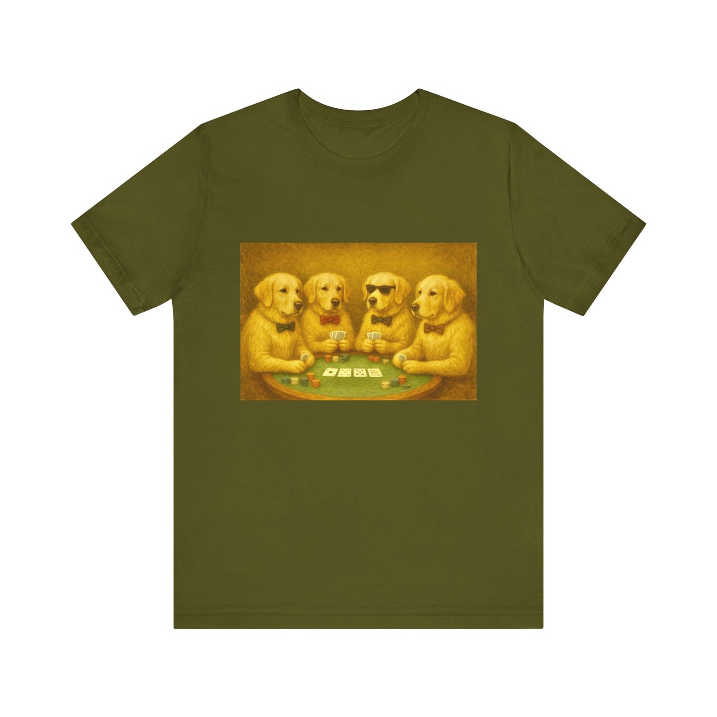 Golden Retrievers Playing Poker Tee