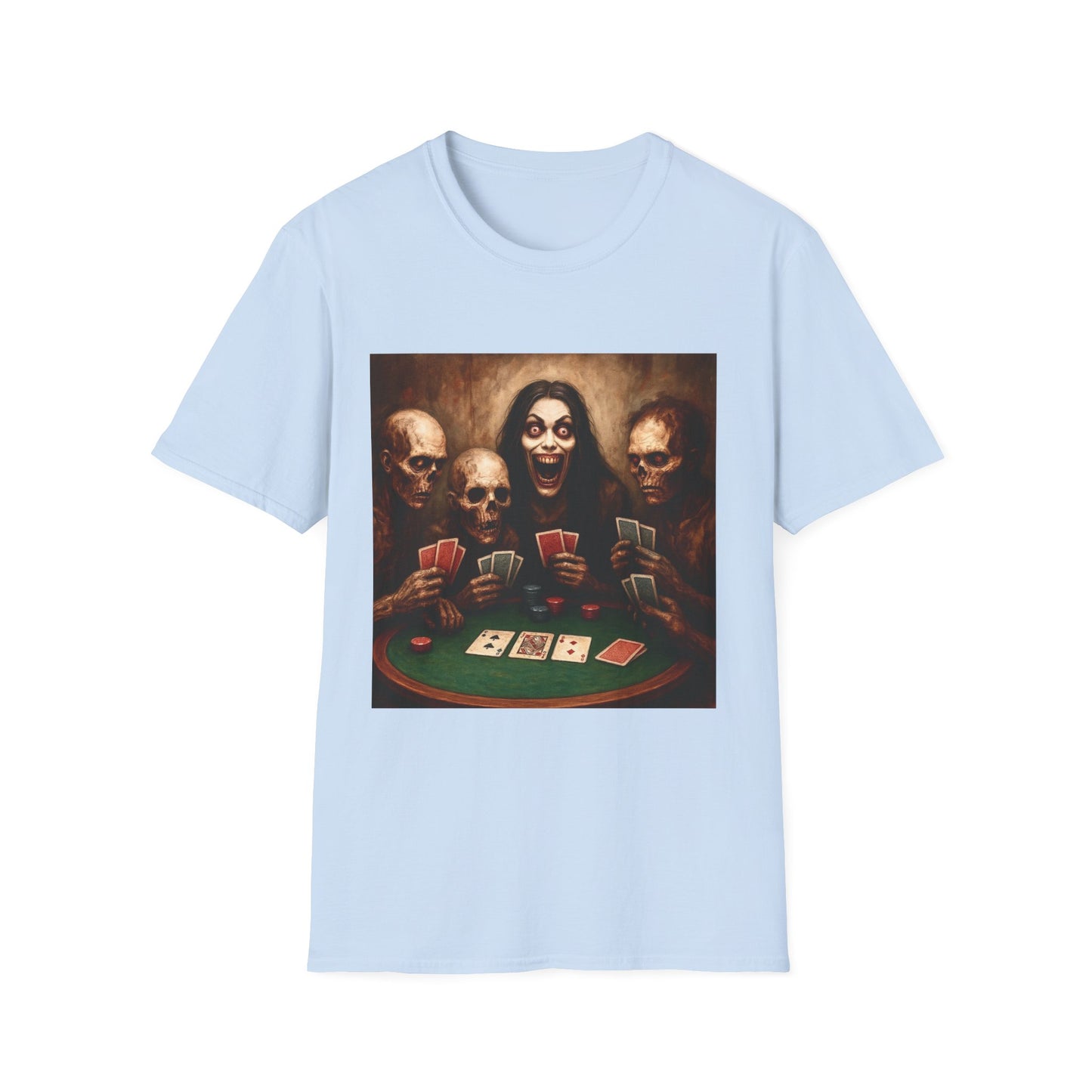Zombie T-Shirt - Graveyard Zombies Playing Poker