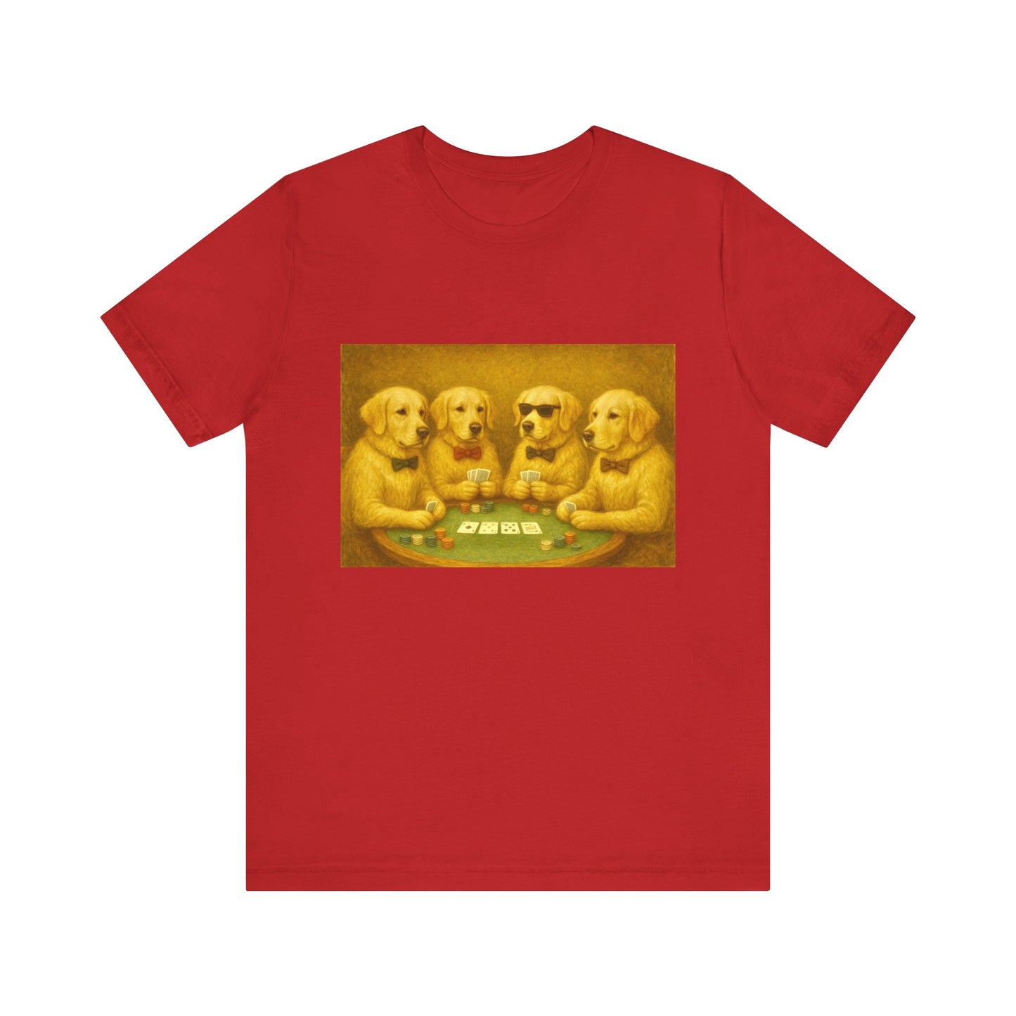 Golden Retrievers Playing Poker Tee