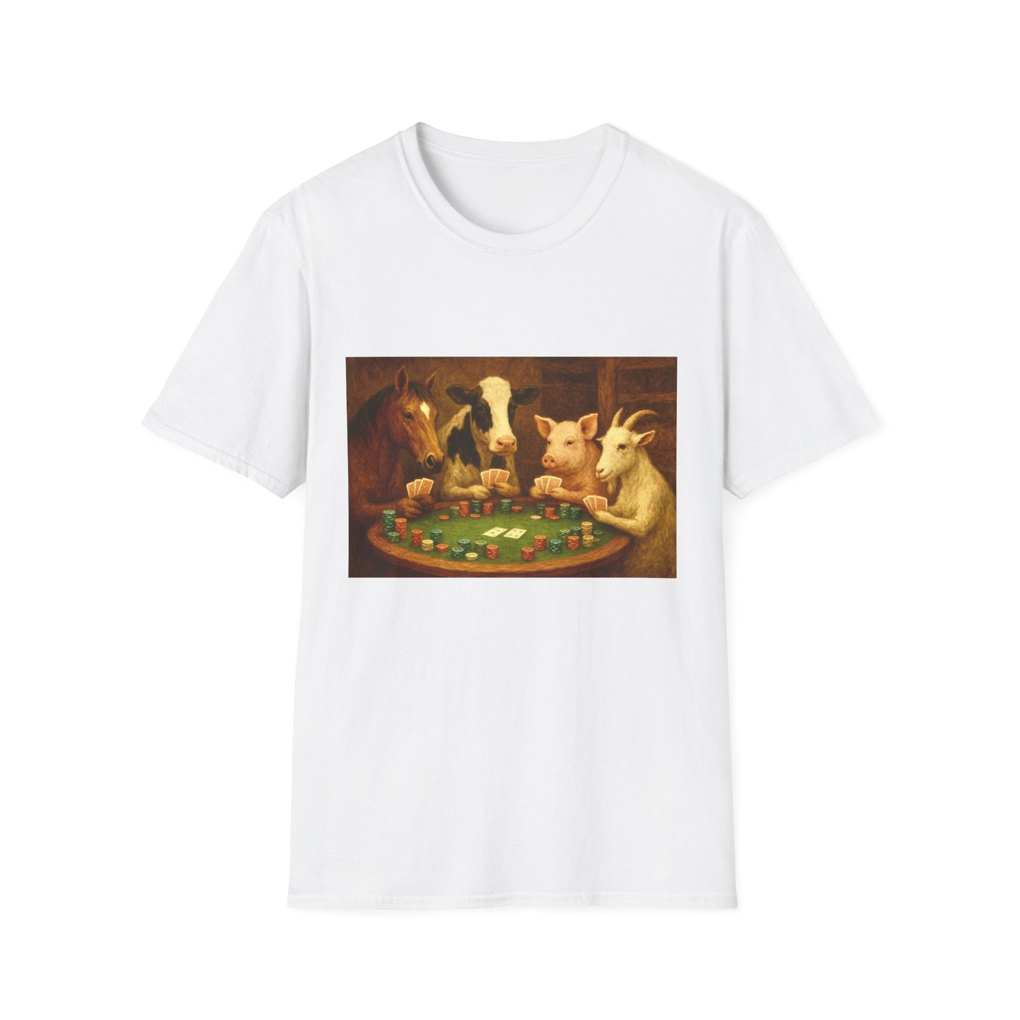 Farm Animal Playing Poker Tee