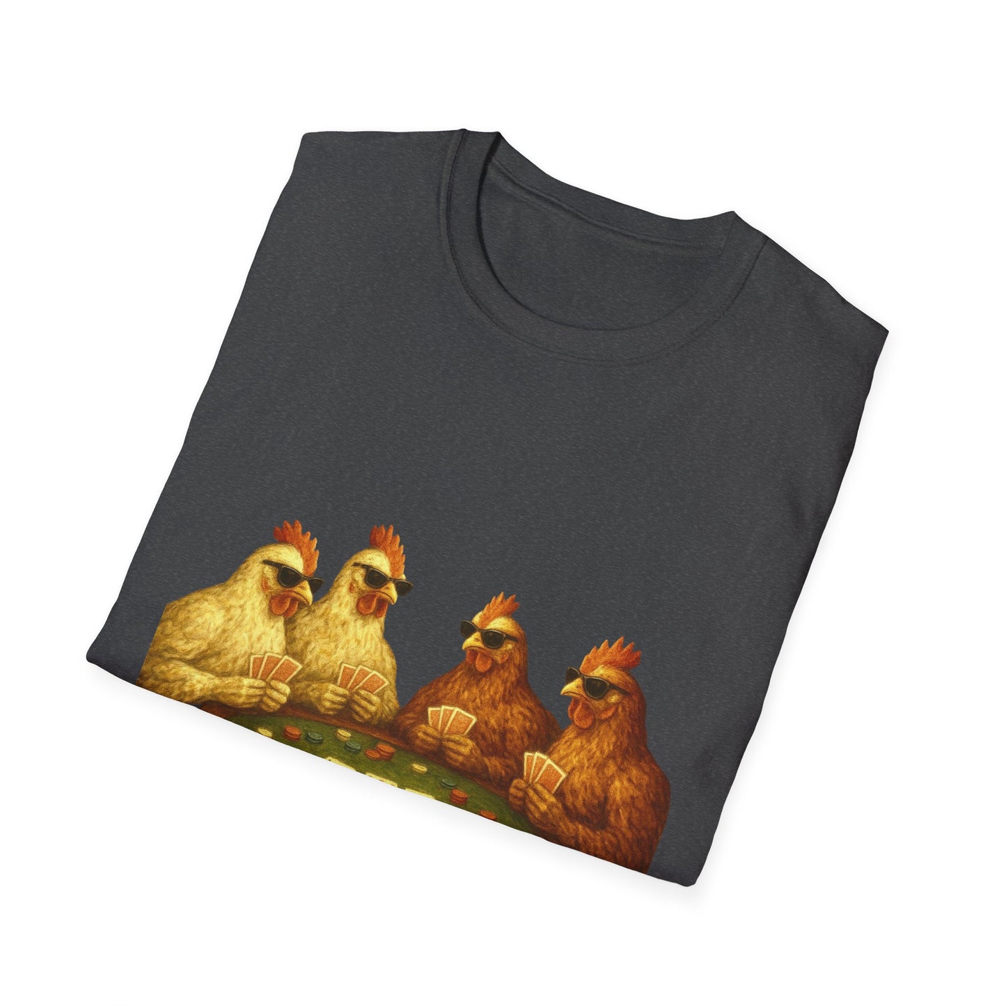 Funny Shady Chickens Poker Tee