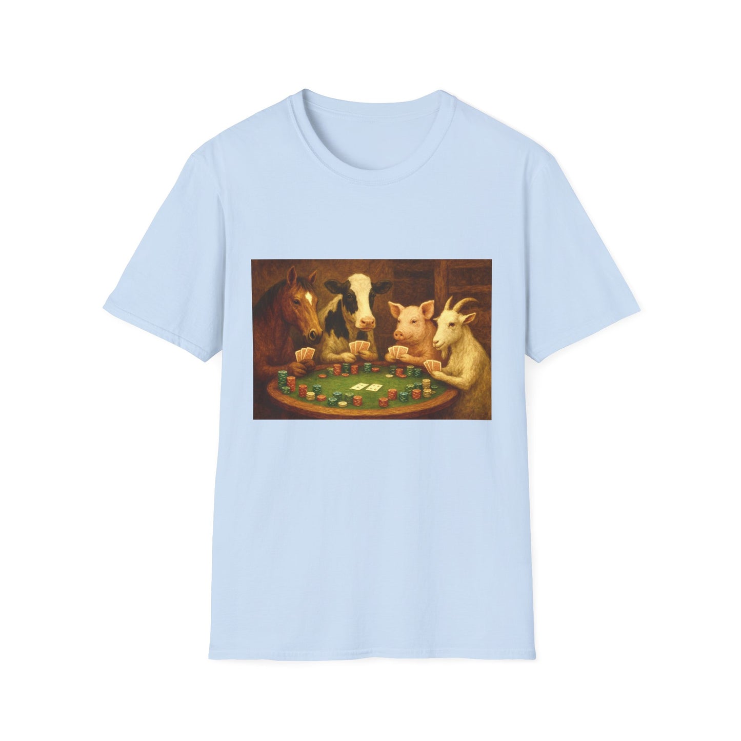 Farm Animal Playing Poker Tee