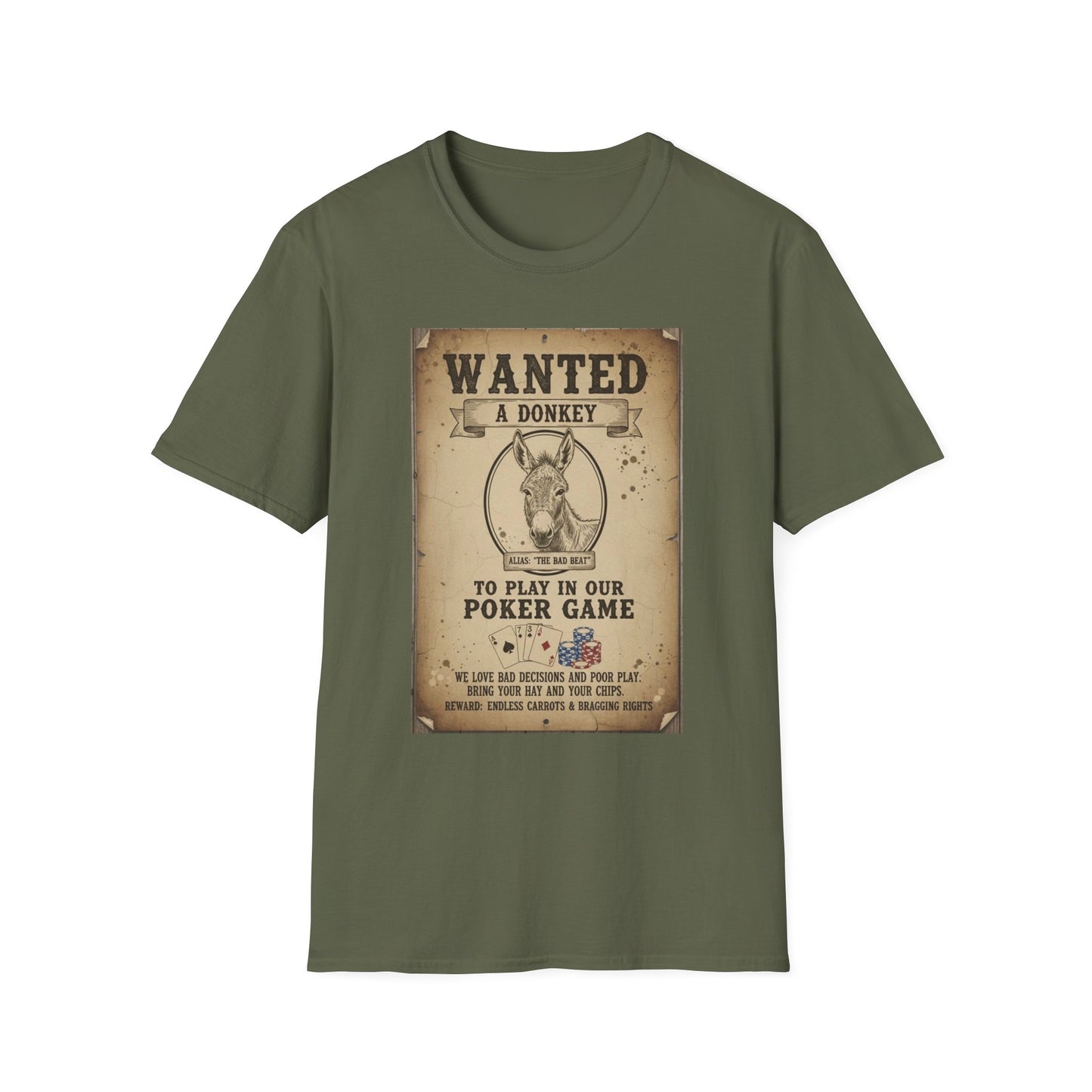 Funny Poker Donkey Unisex T-Shirt