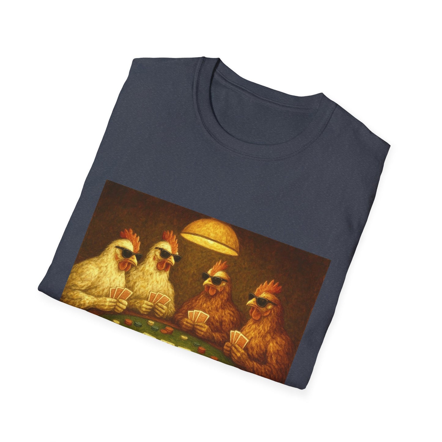 Funny Shady Chickens Poker Unisex T-Shirt