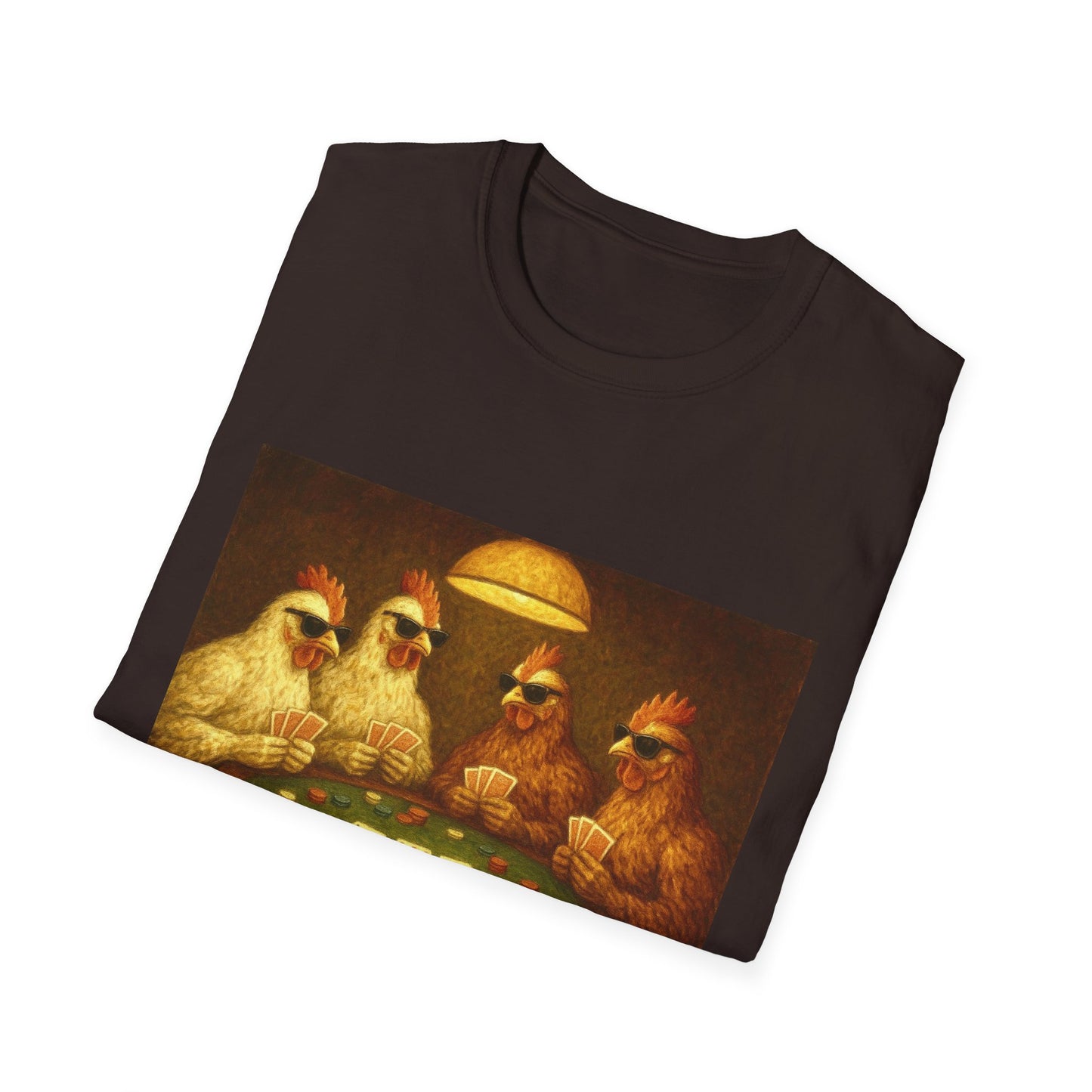 Funny Shady Chickens Poker Unisex T-Shirt