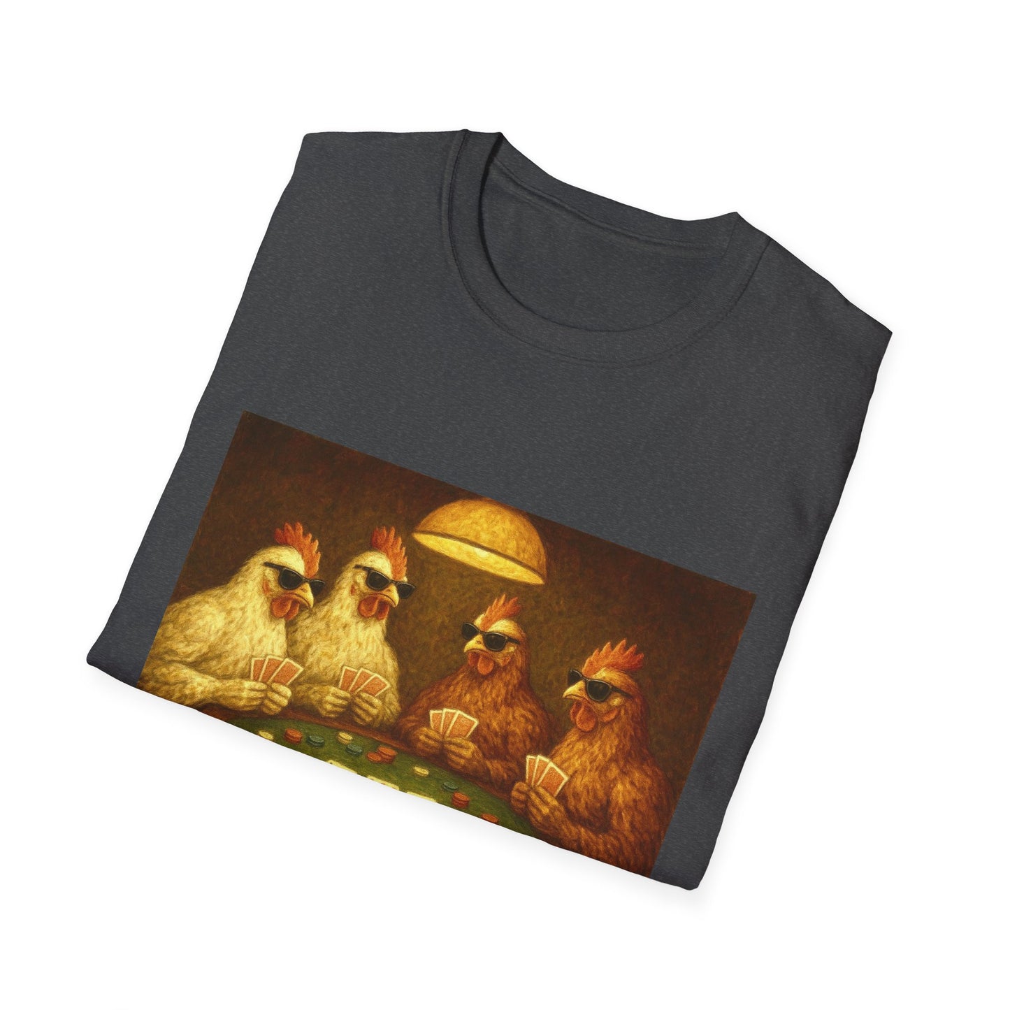 Funny Shady Chickens Poker Unisex T-Shirt