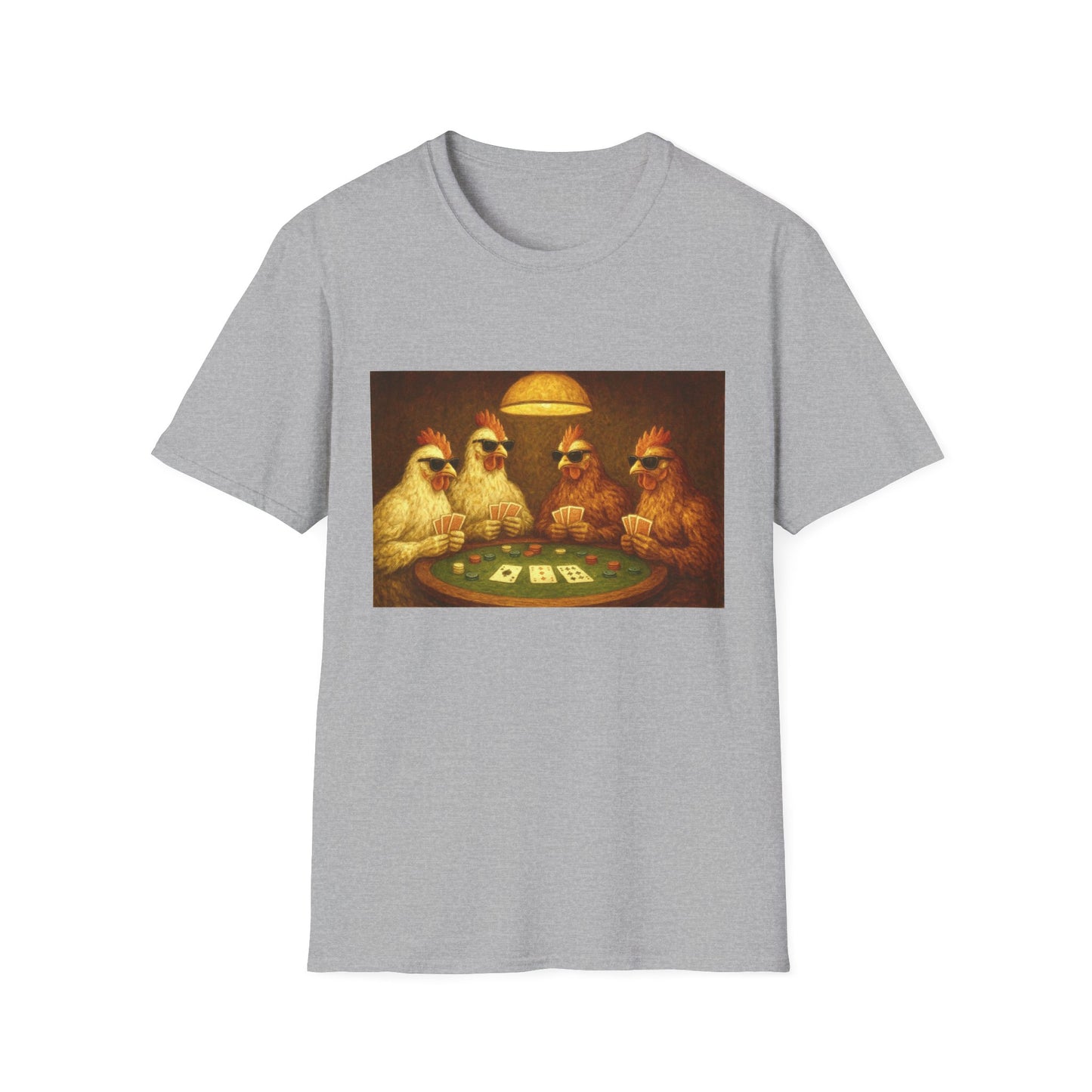 Funny Shady Chickens Poker Unisex T-Shirt