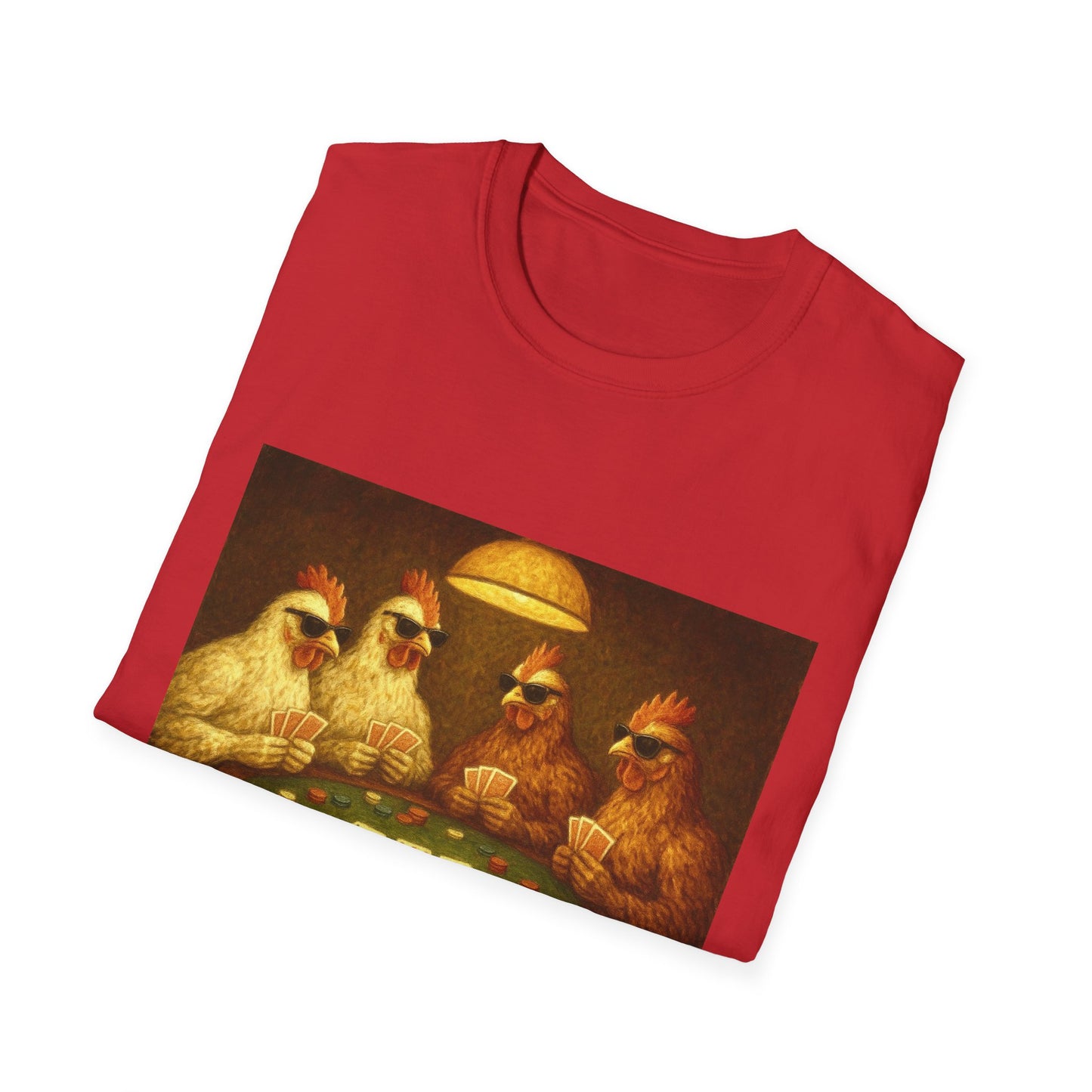 Funny Shady Chickens Poker Unisex T-Shirt