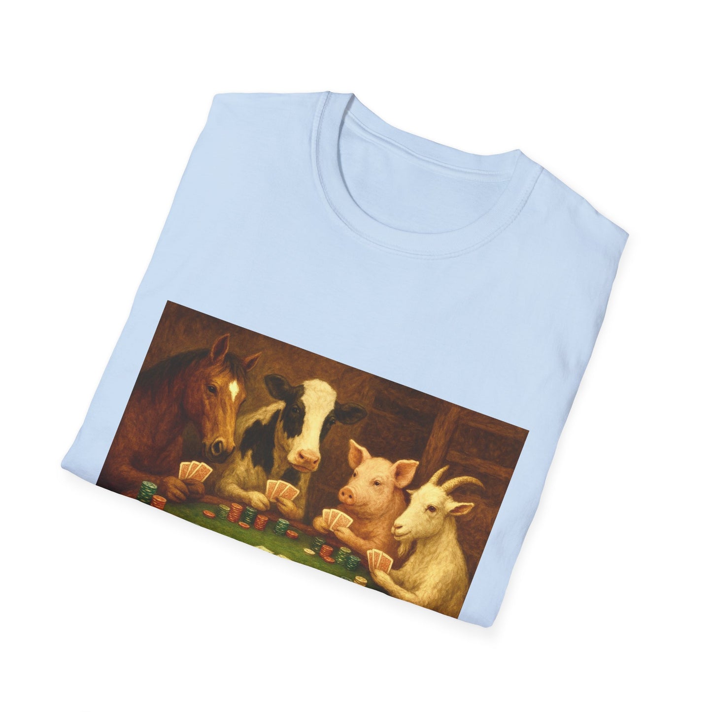 Farm Animal Playing Poker Tee