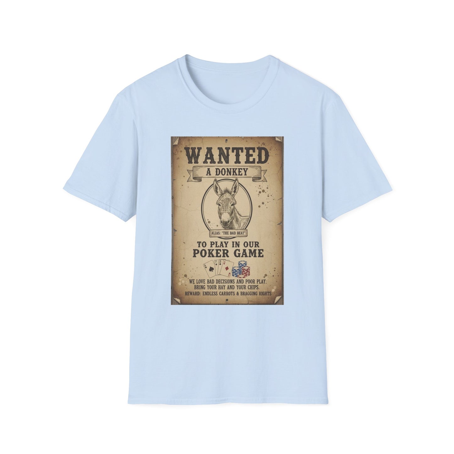Funny Poker Donkey Unisex T-Shirt