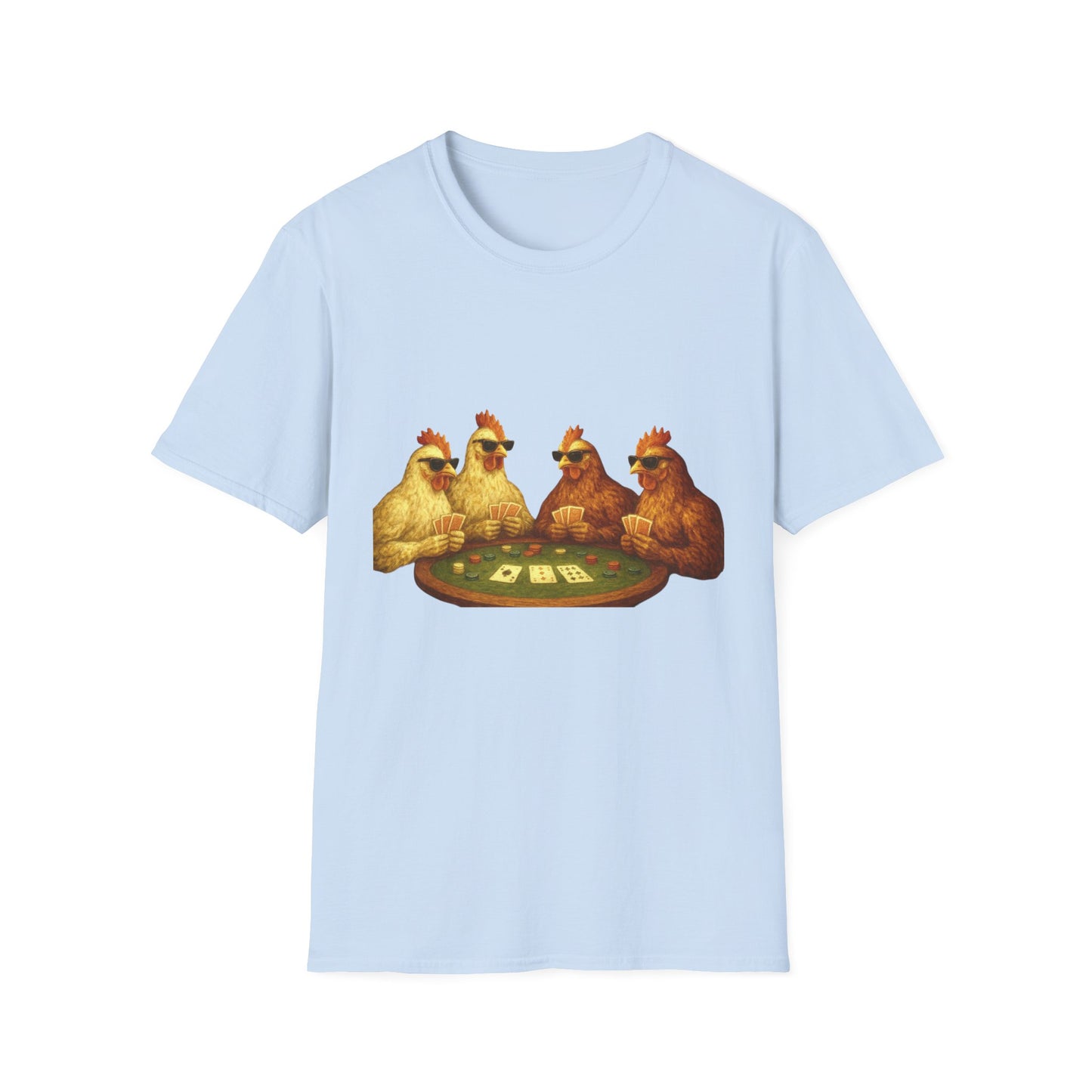Funny Shady Chickens Poker Tee
